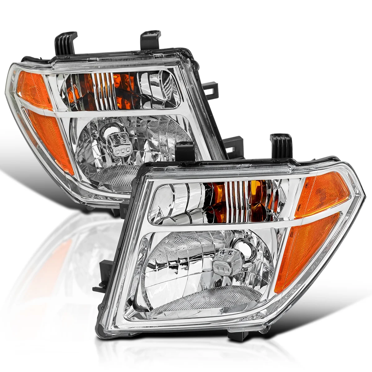 Spec-D Tuning Chrome Headlights Compatible with 2005-2008 Nissan Frontier, 2005-2007 Nissan Pathfinder