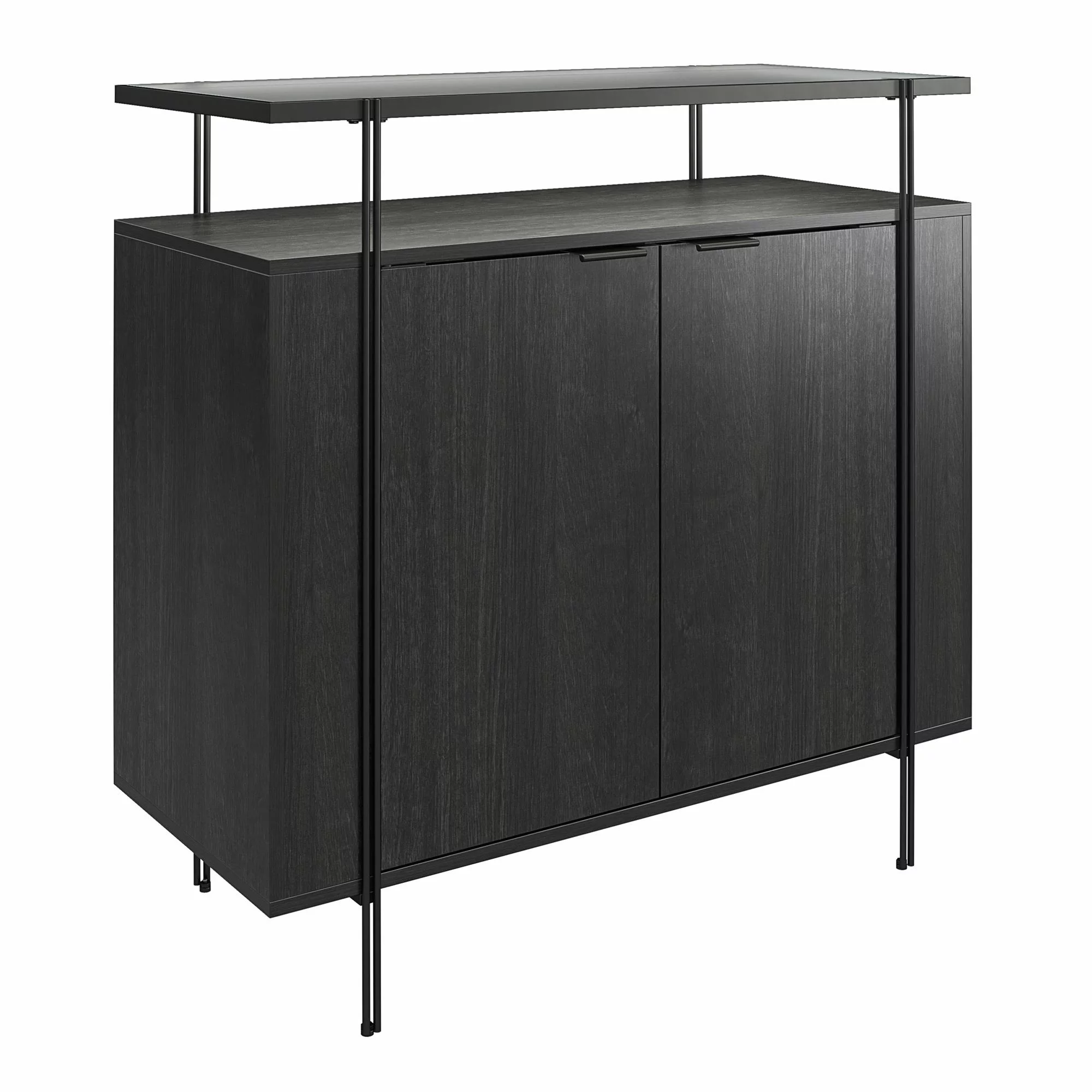 Ameriwood Home Vance Bar Cabinet, Black Oak