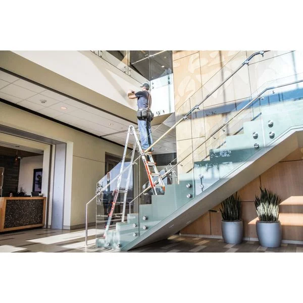 Little Giant Ladder Systems Revolution 15' Aluminum Multi-Use Ladder, 300 lbs. Rated, with Leg Levelers