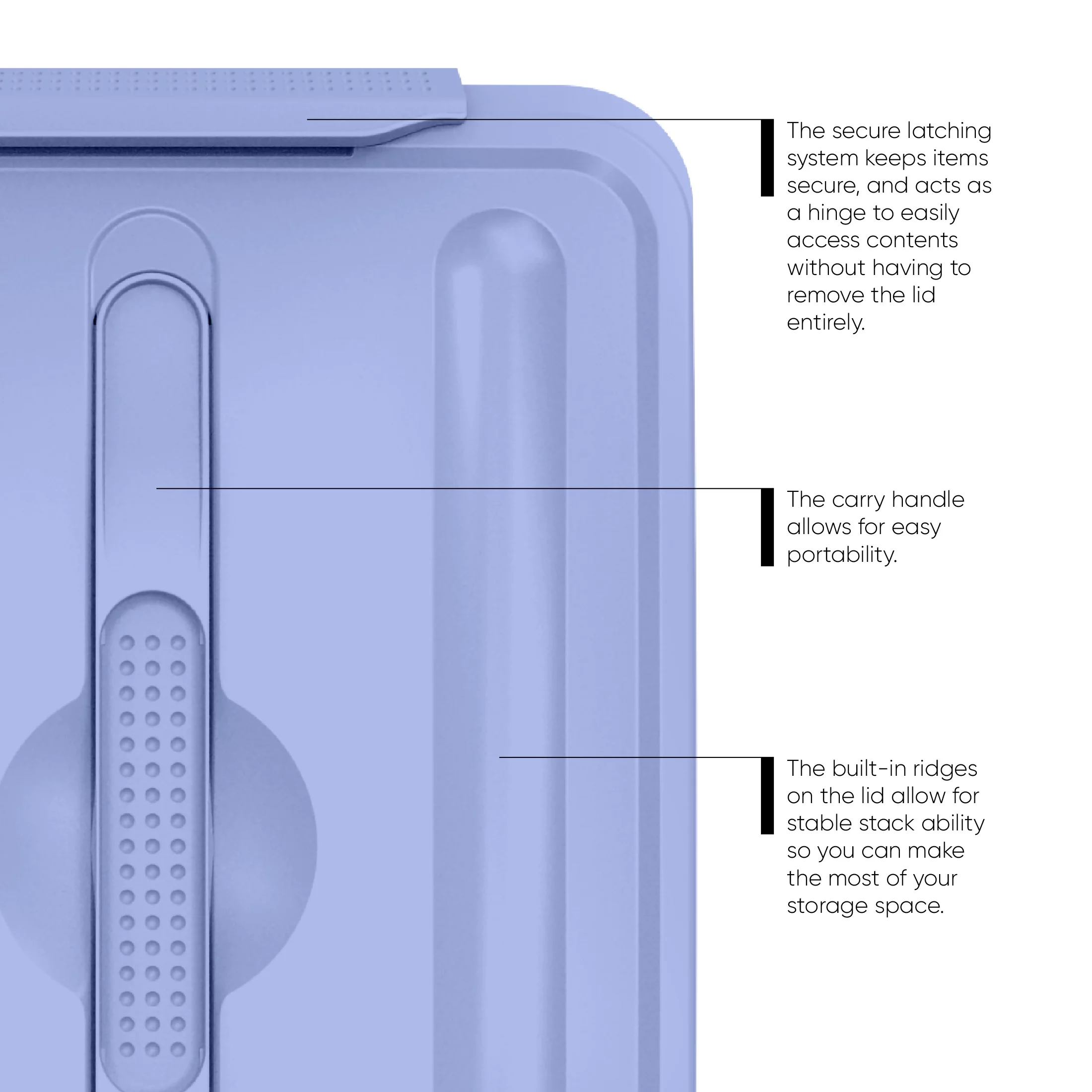 Pen + Gear 14.5-Quart Plastic Latch Storage Box File Organizer, Spring Periwinkle