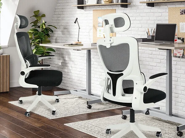 Office Chair Ergonomic Mesh Dynamic Lumbar Support Gaming Desk Chair White