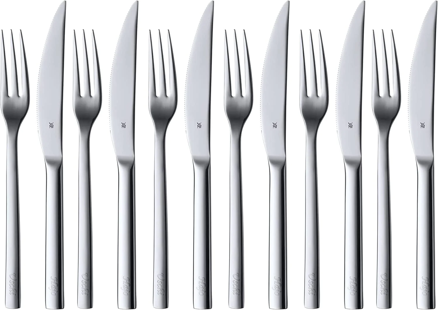Nuova 12-Piece Covered Steak Set, Polished Stainless Steel