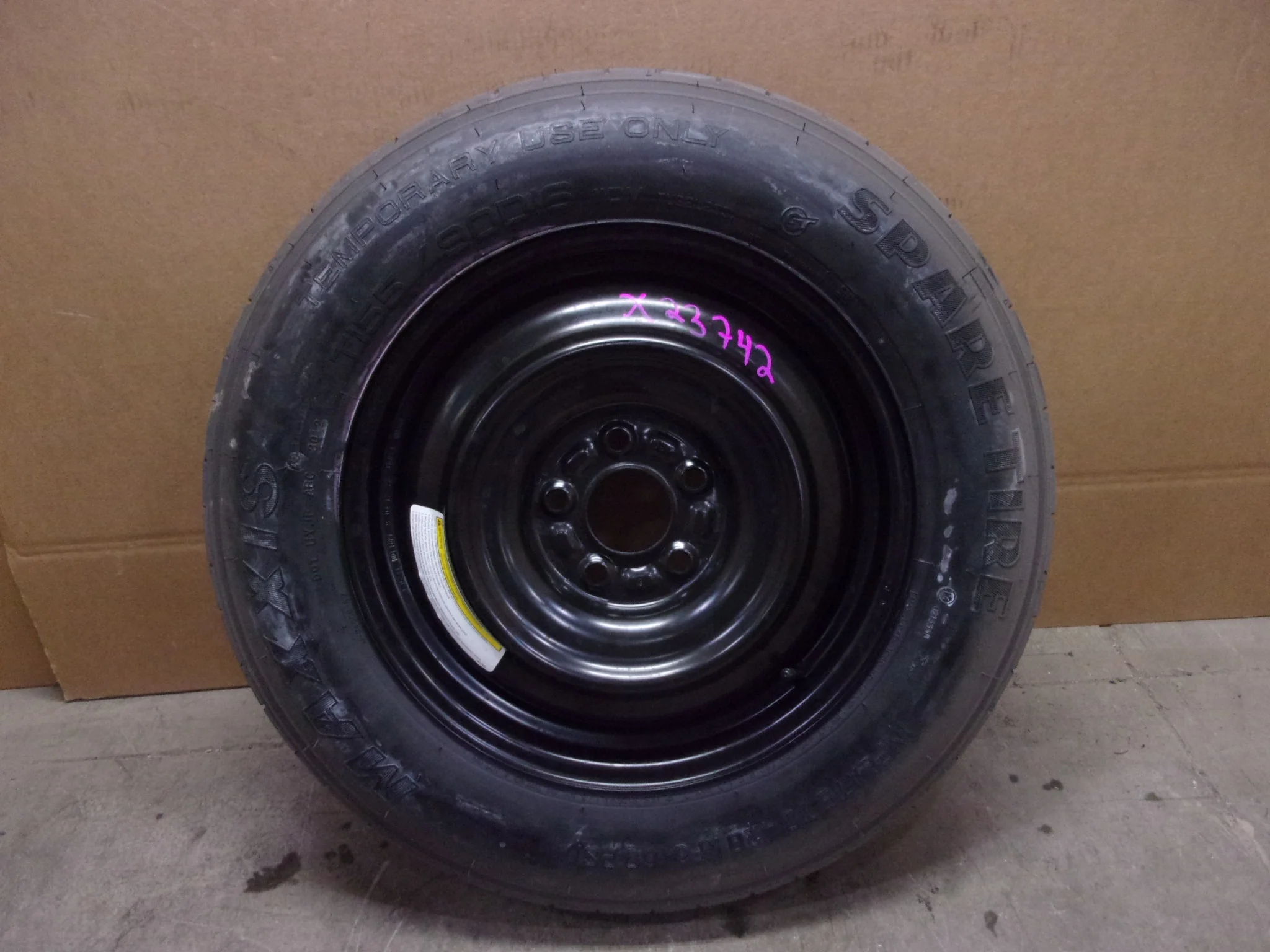 Pre-Owned 2010-2020 Nissan Rogue 16x4 Steel Wheel T155/90D16 Compact Spare Tire OEM (Good)