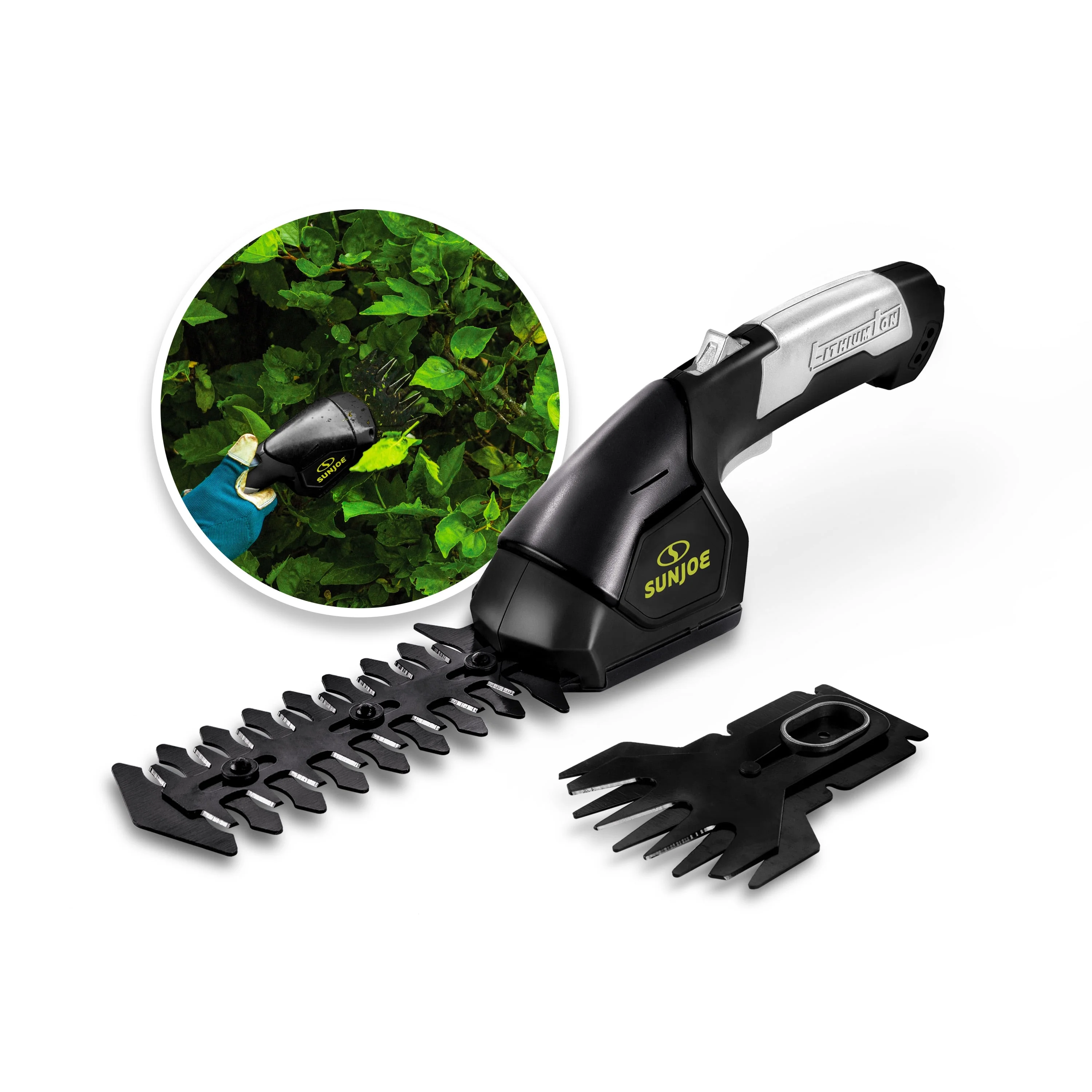Sun Joe 2-in-1 Cordless Grass Shear + Hedger, 7.2-Volt - Black