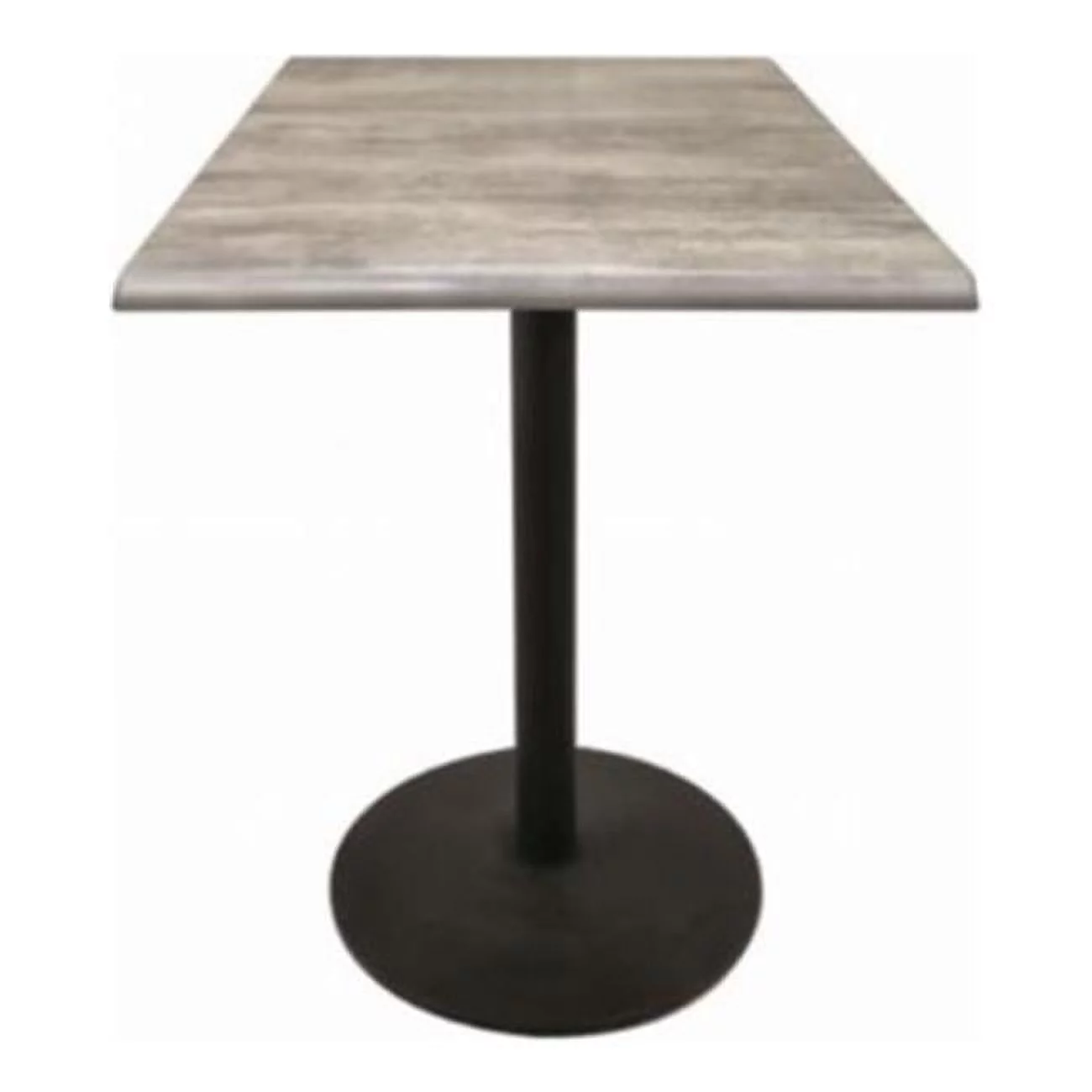 Holland Bar Stool  36 in. Black Table with 36 x 36 in. Indoor & Outdoor Rustic Square Top