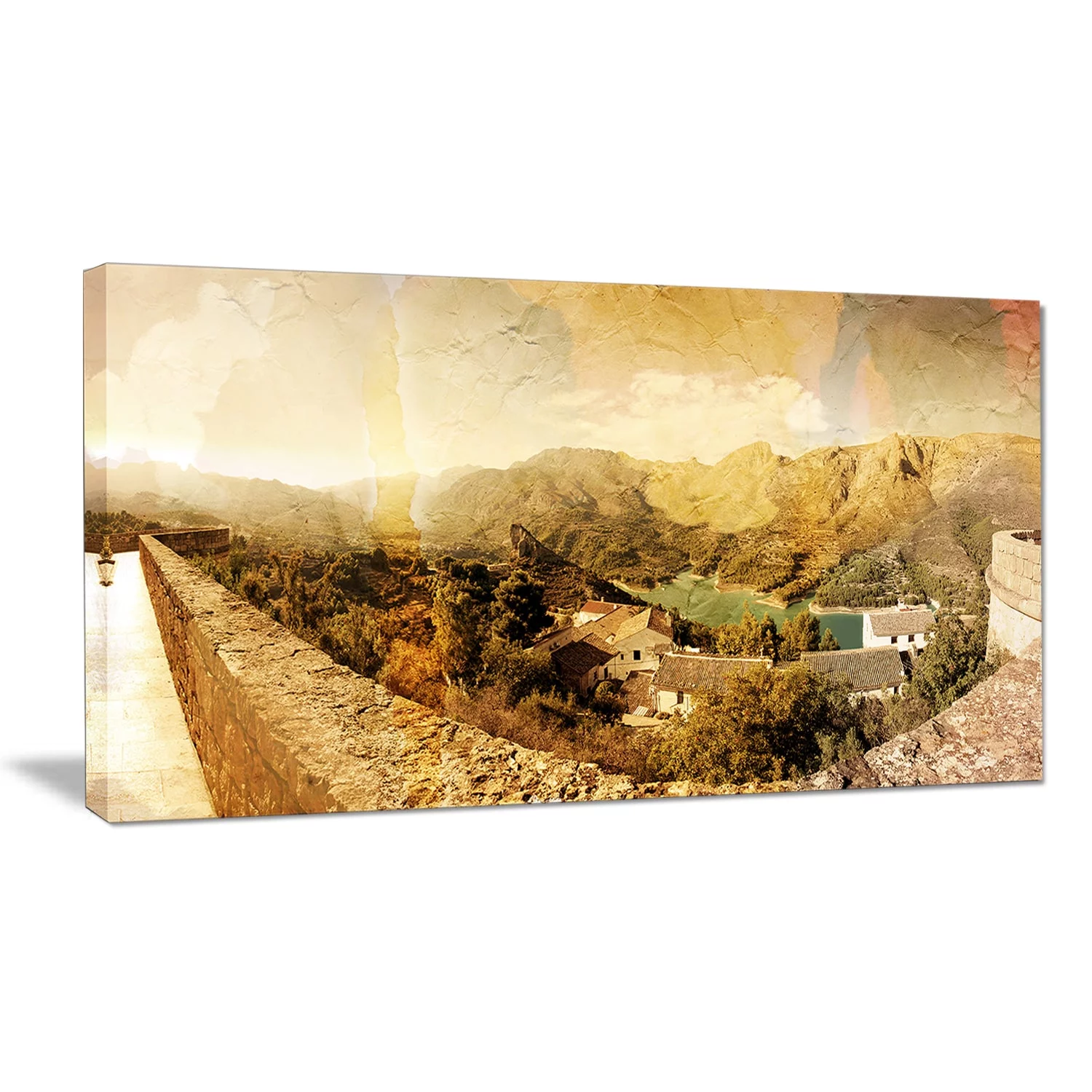 Design Art 'Mountain and Lofty Lake' 5 Piece Wall Art on Wrapped Canvas Set