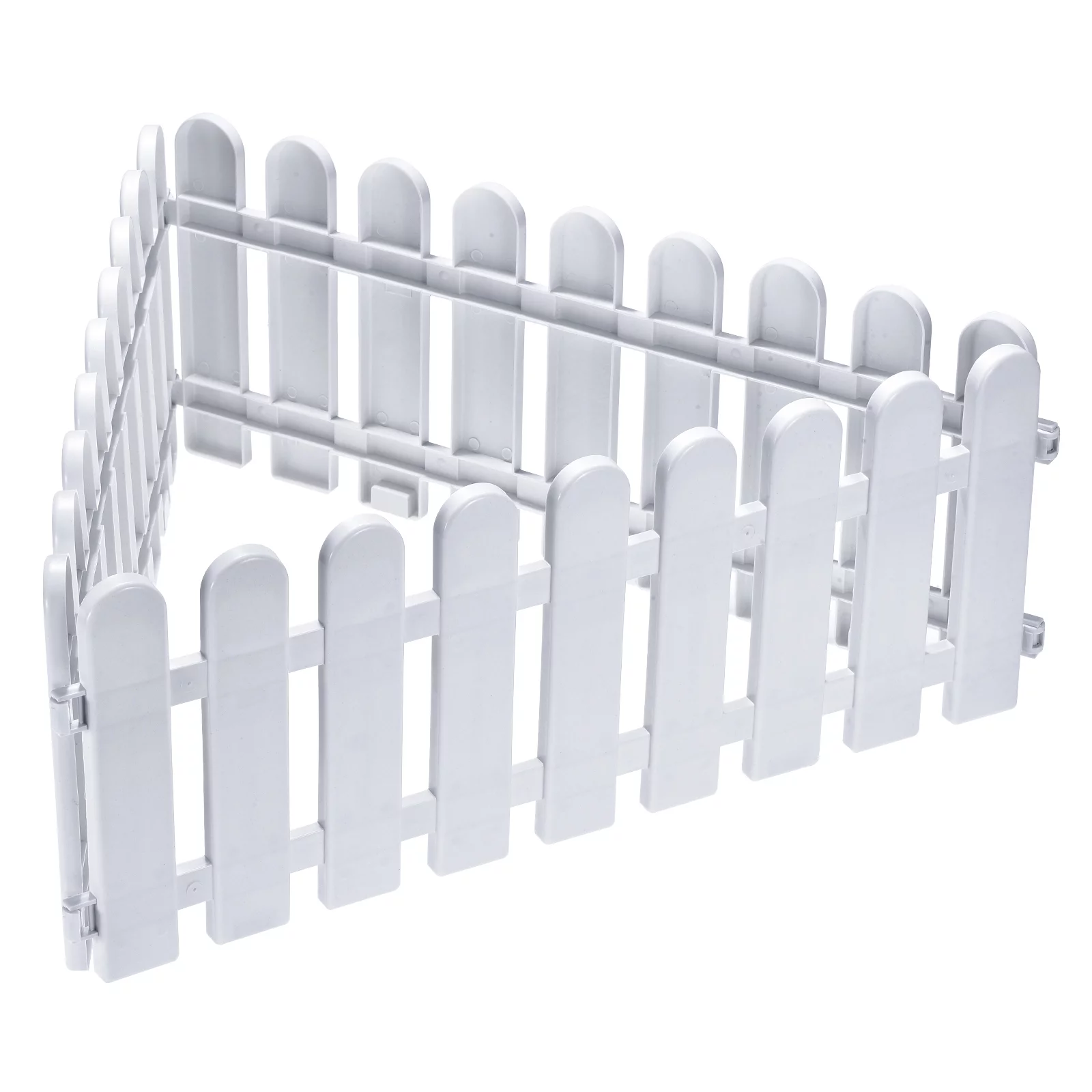 Uxcell 19.7x7.9 Inch Plastic Garden Picket Fence Fencing Path Border Edging White 3 Pack