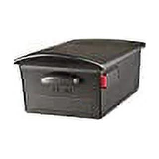 Architectural Mailboxes Mailsafe Large, Plastic, Locking, Post Mount Mailbox, Black, Model #RSKB00AM