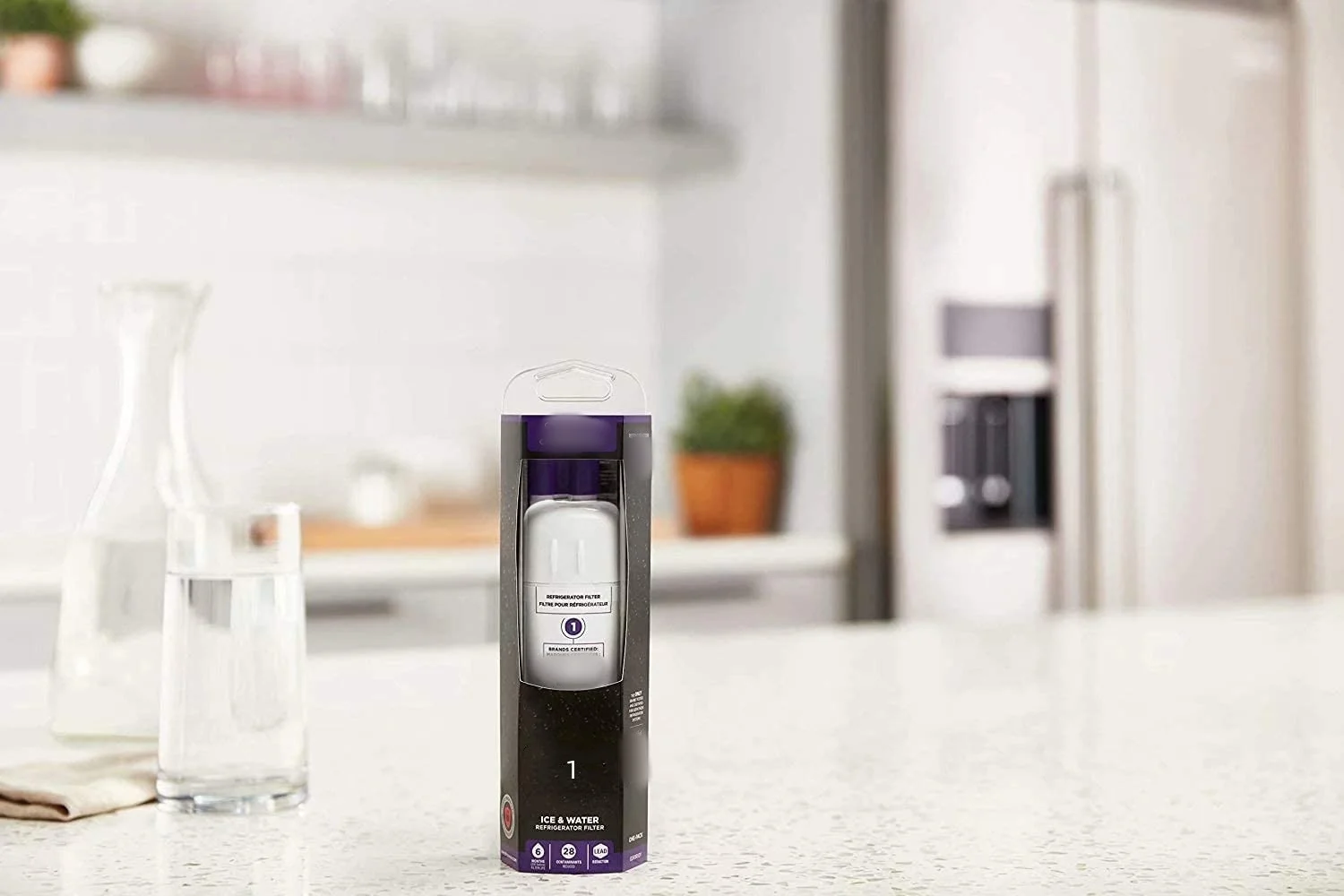 Ice and Water Refrigerator Filter Replacement For Water Filter 1.(Pack of 2 )