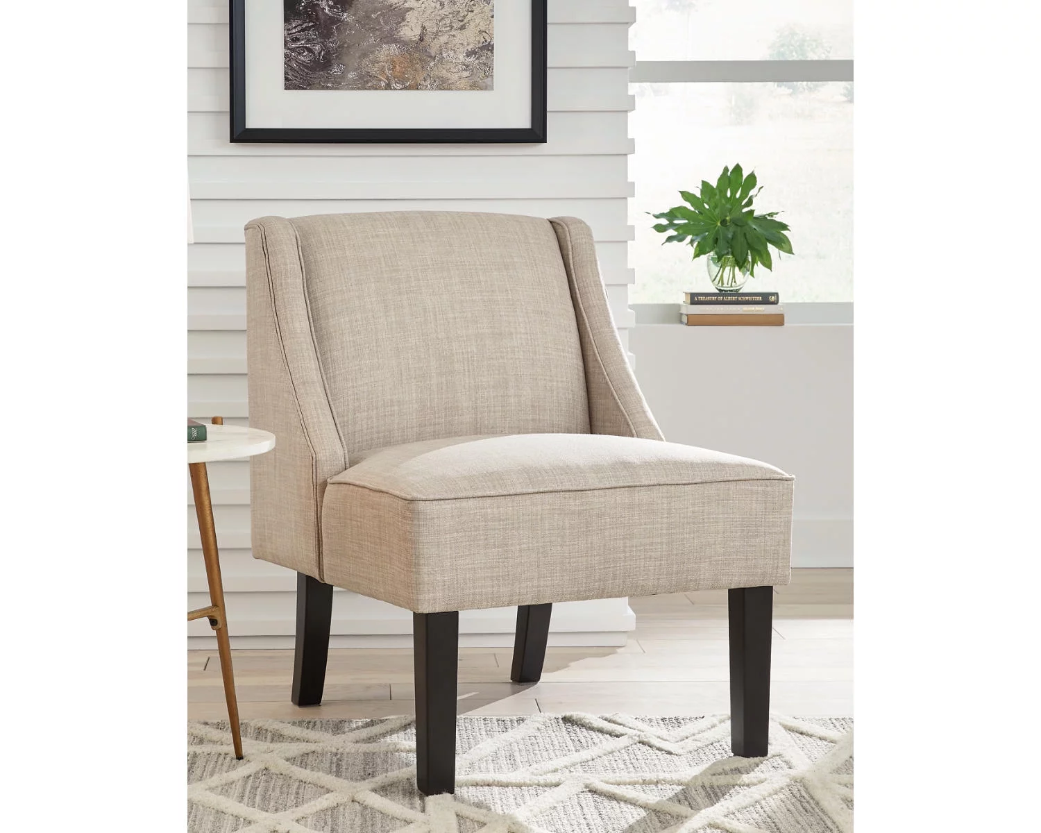 Signature Design by Ashley Contemporary Janesley Accent Chair  Beige