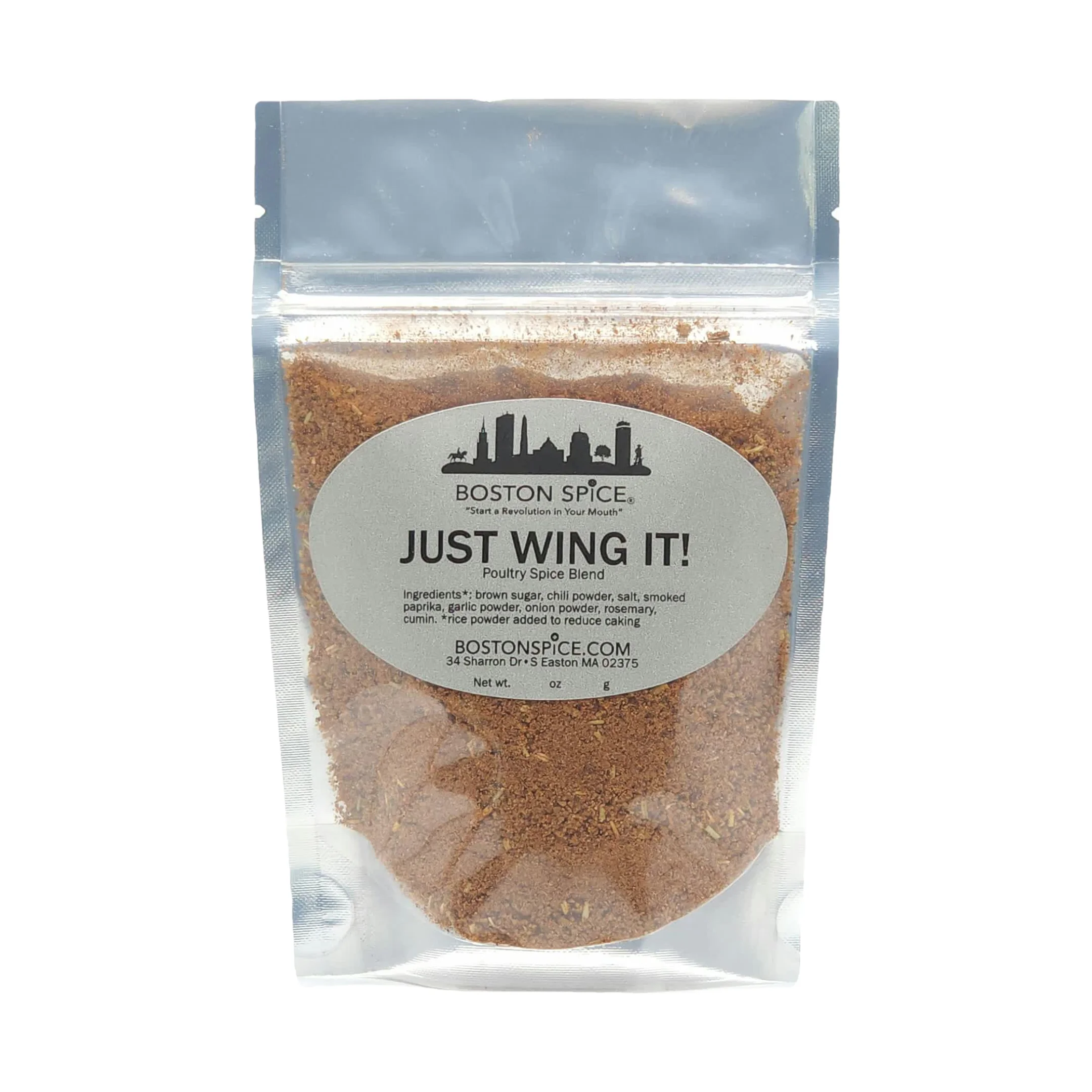 Boston Spice Just Wing It Handmade Gourmet Seasoning Blend Poultry Chicken Legs Wings Thighs Breasts Vegetables for Grilling Smoker Barbecue BBQ Oven Grill Saute 1 Cup Spice wt. 5.2oz/149g