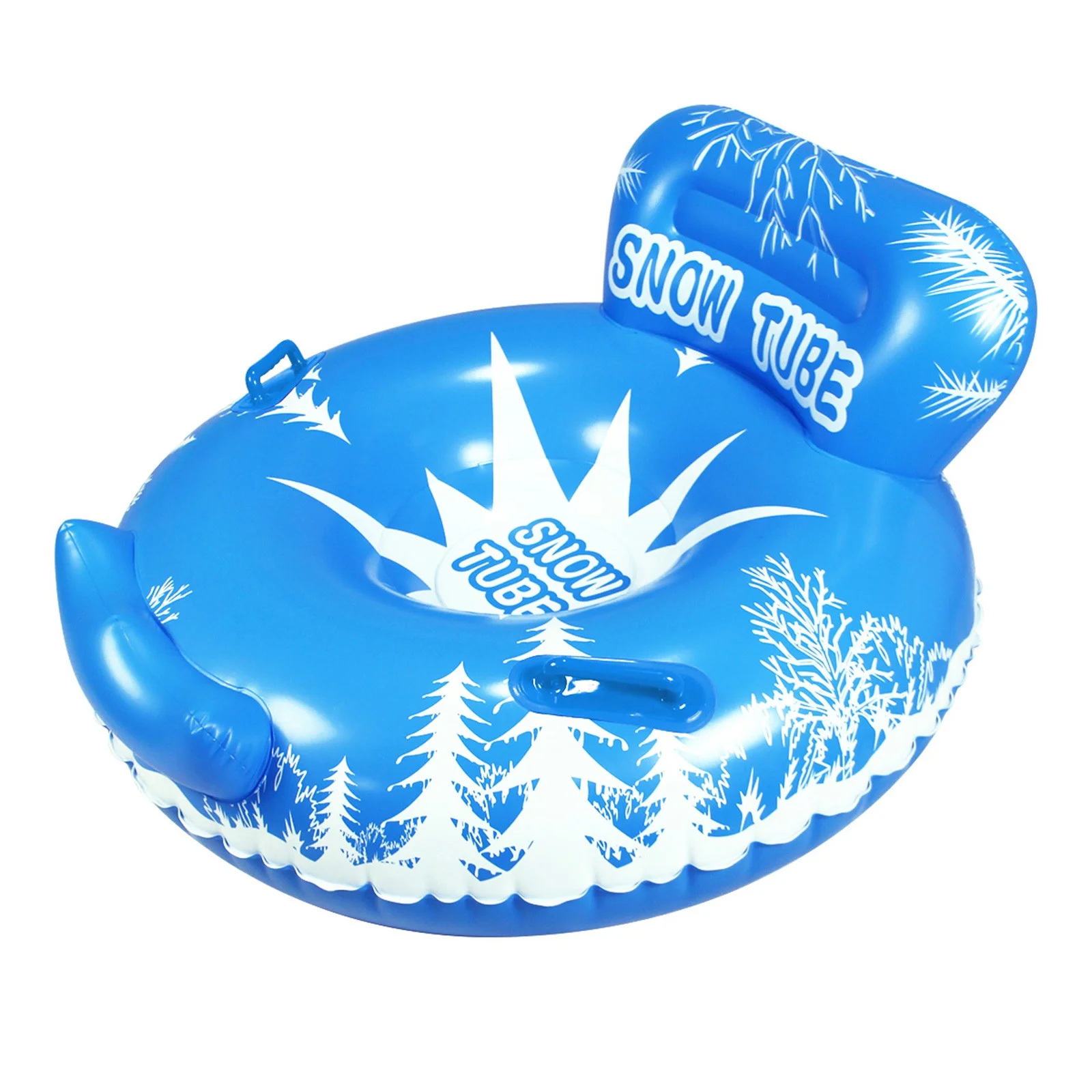 Snow 45 Inch Durable Large Inflatable Snow Sled with Reinforced Handle Heavy Duty Snow Scene Sledding for Teenagers and Adults