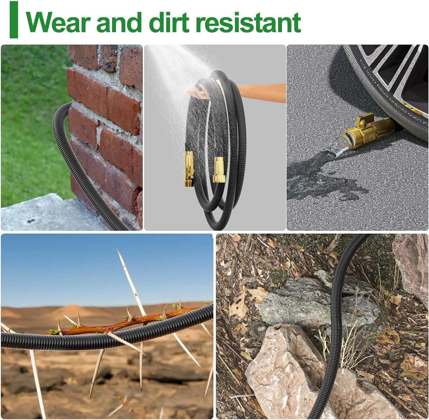 IAZ Expandable Garden Hose 100ft, Water Hose for Outside with Holder, Lightweight No-Kink Flexible 3X Expanding 3 Layers of Latex Water Garden Hose-Black