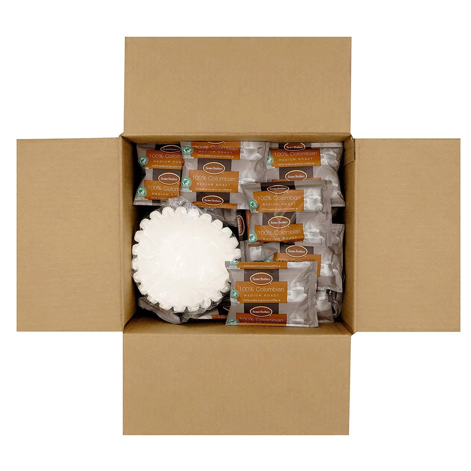 Farmer Brothers 100% Colombian Ground Coffee, 2oz. (40 x 2 Ounce Packets)