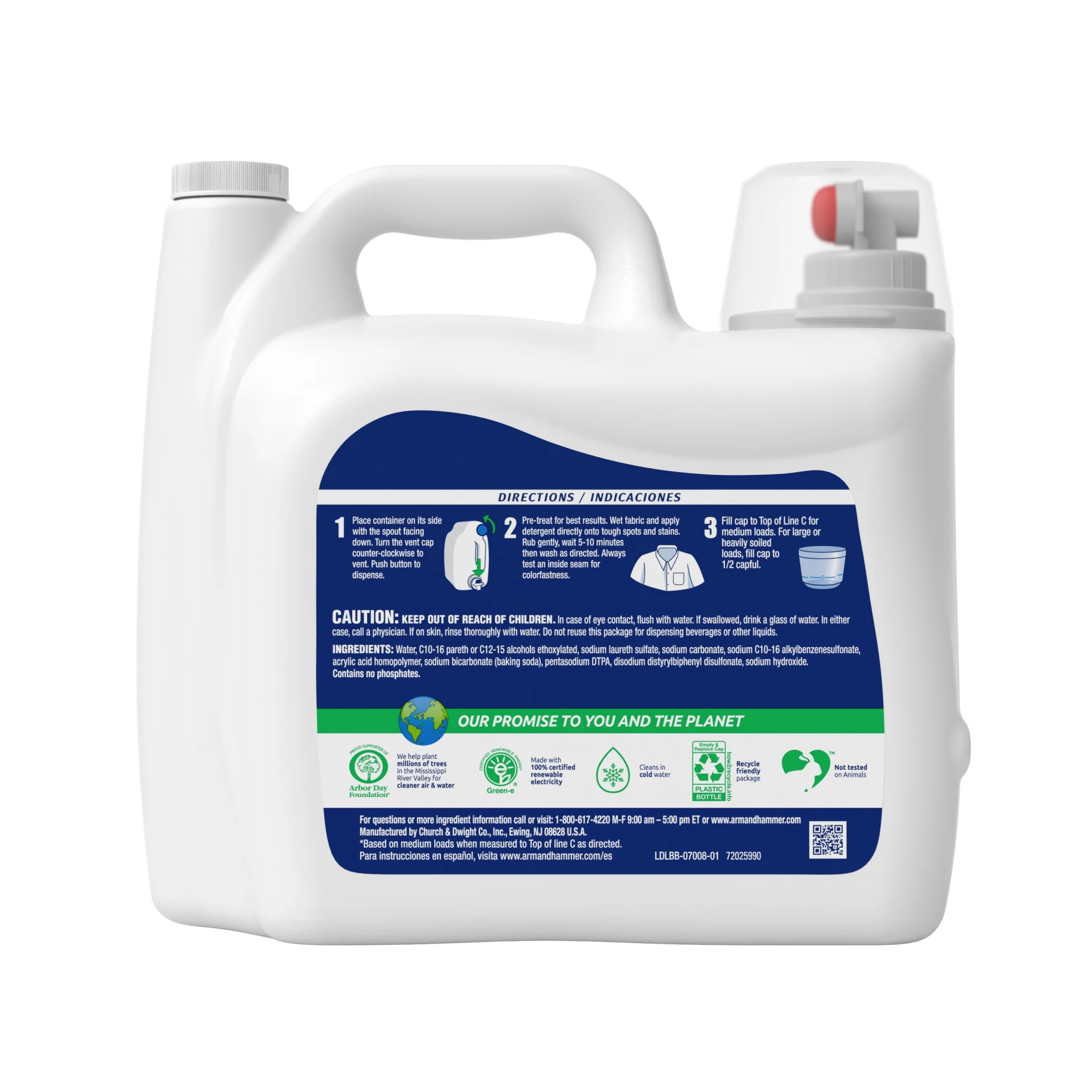 ARM & HAMMER Sensitive Skin Free  Clear, 170 Loads Liquid Laundry Detergent, 170 Fl oz