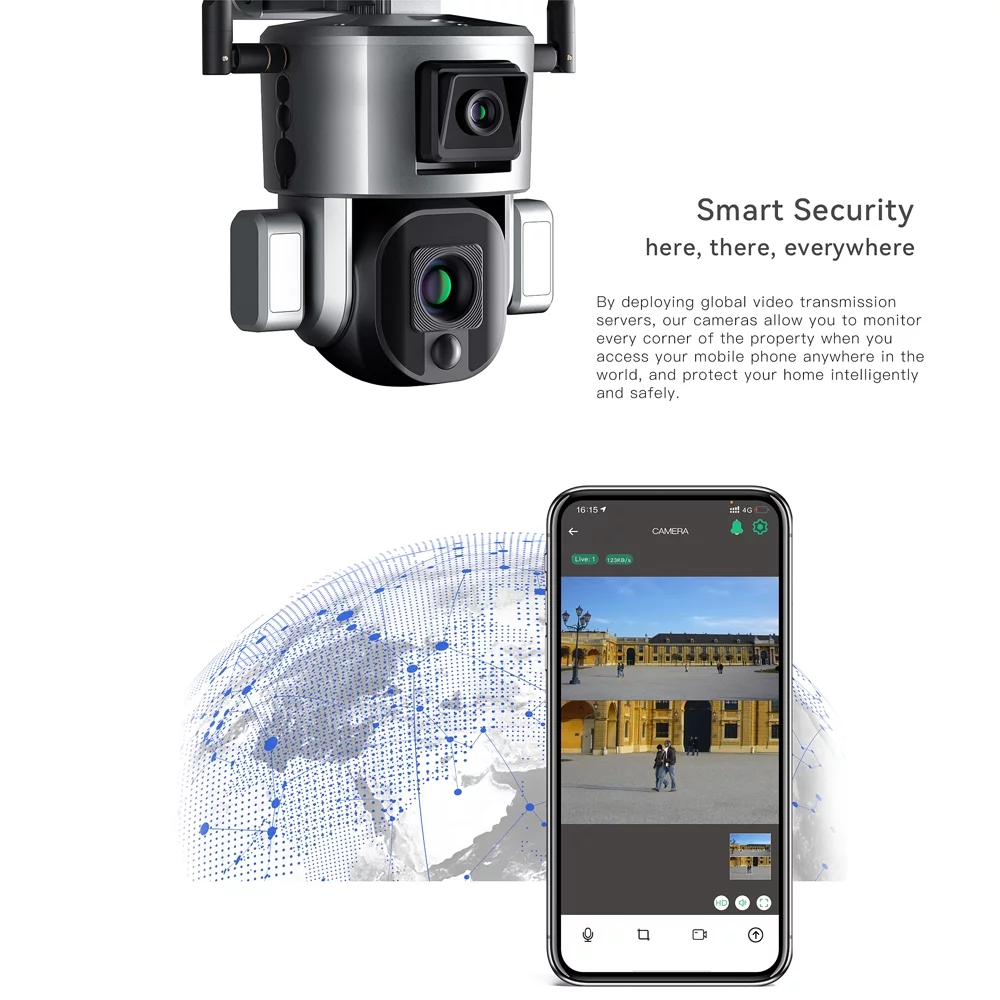 Dual Powered Webcam with 10X Optical Zoom and Dual lens Cameras