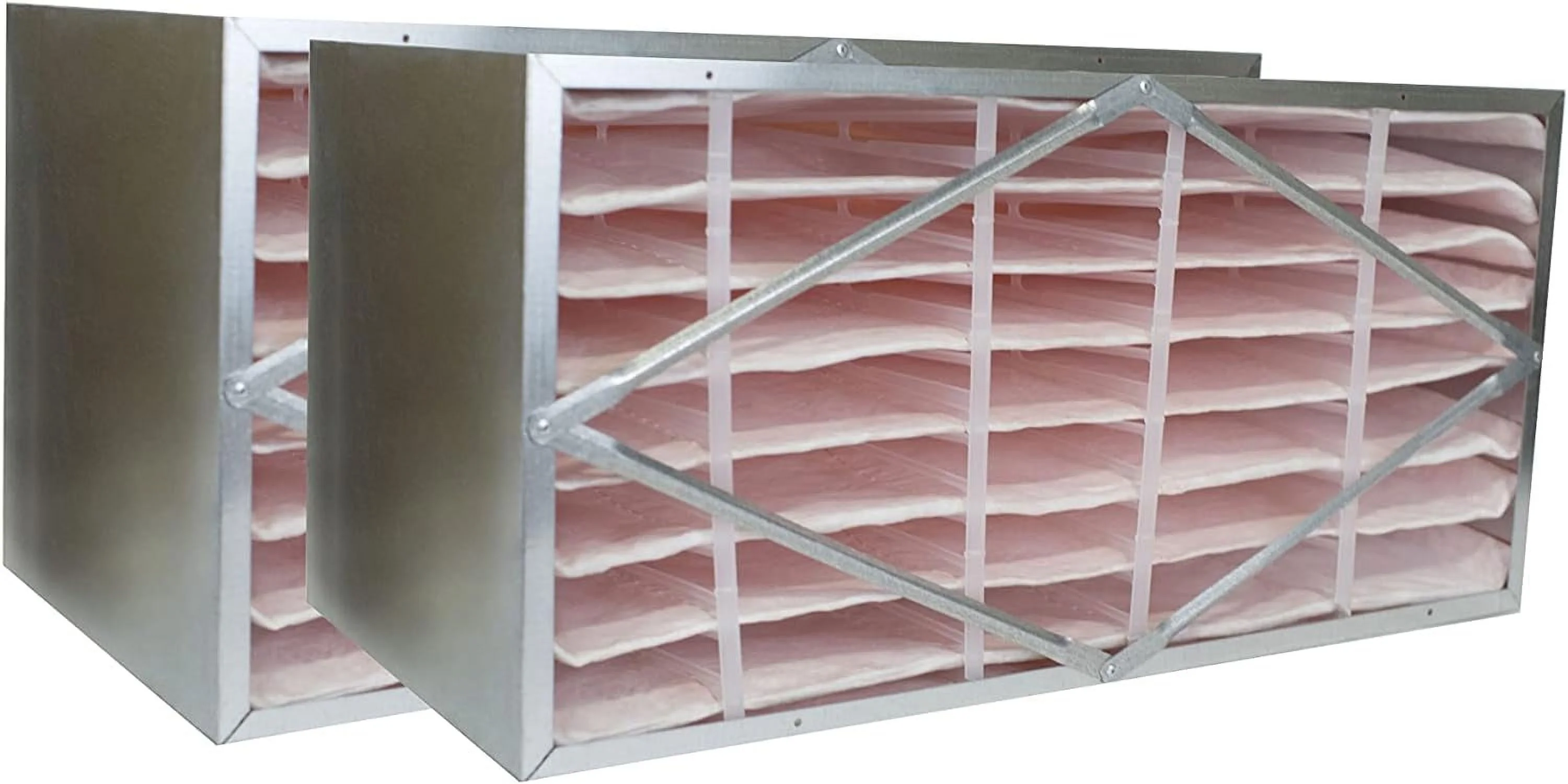 Filterbuy 12x24x12 Air Filter MERV 13, No Header Rigid Cell Box Filters HVAC Replacement (2-Pack)