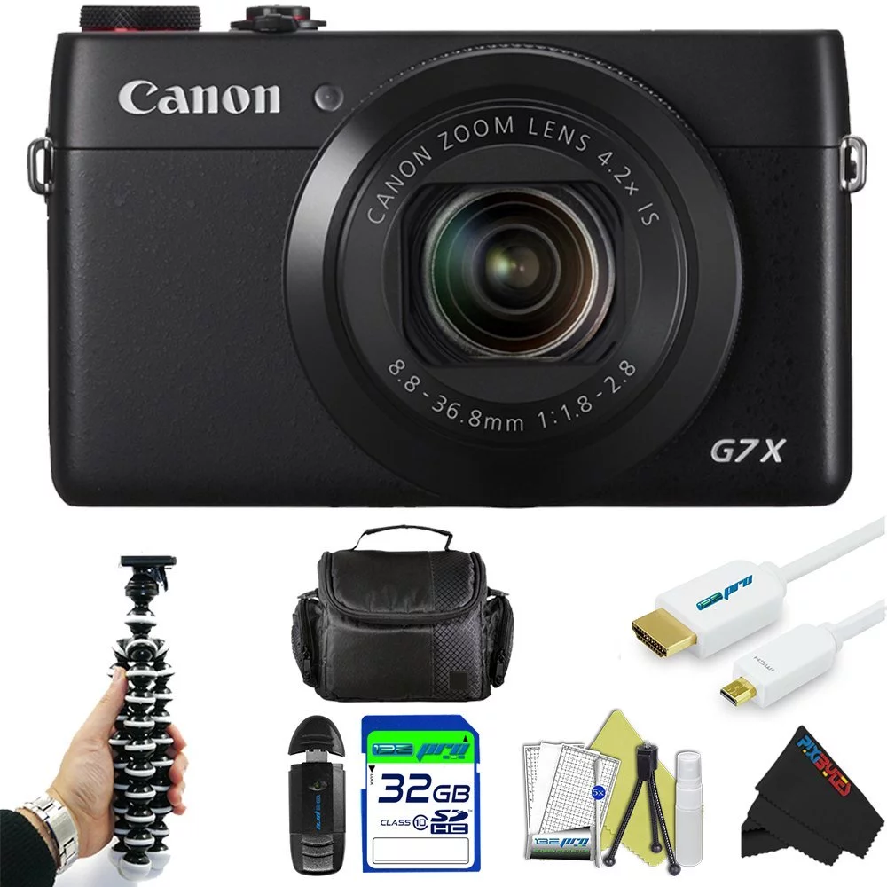 Canon PowerShot G7 X Digital Camera + Pixi-Basic Accessory Bundle