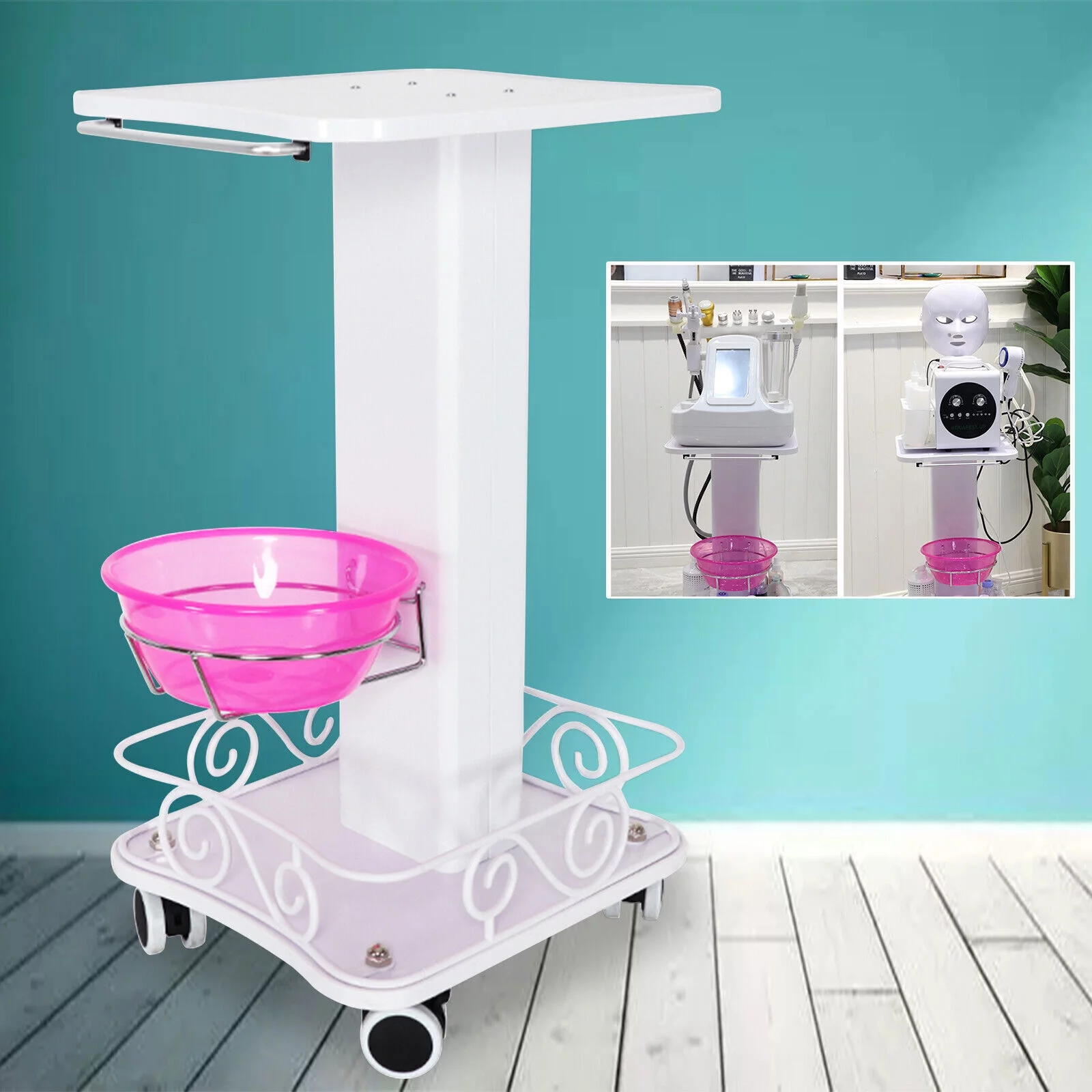 Salon Trolley Cart with Wheels Mobile Beauty Salon Spa Rolling Esthetician Cart