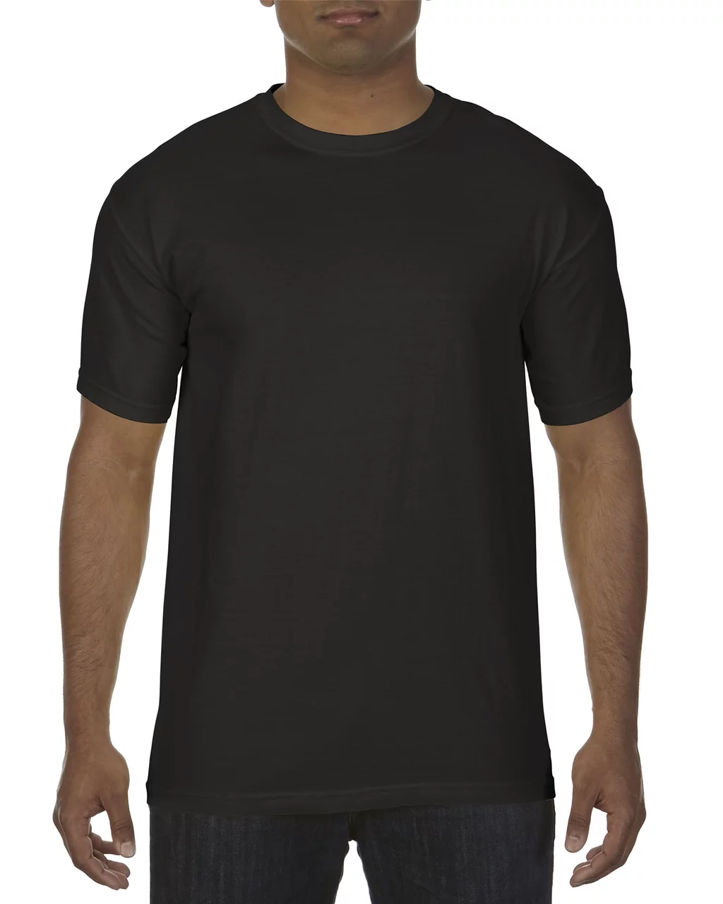 Gildan/Delta Crewneck Pocket T-shirt for mens 6 in Pack Color Black Large