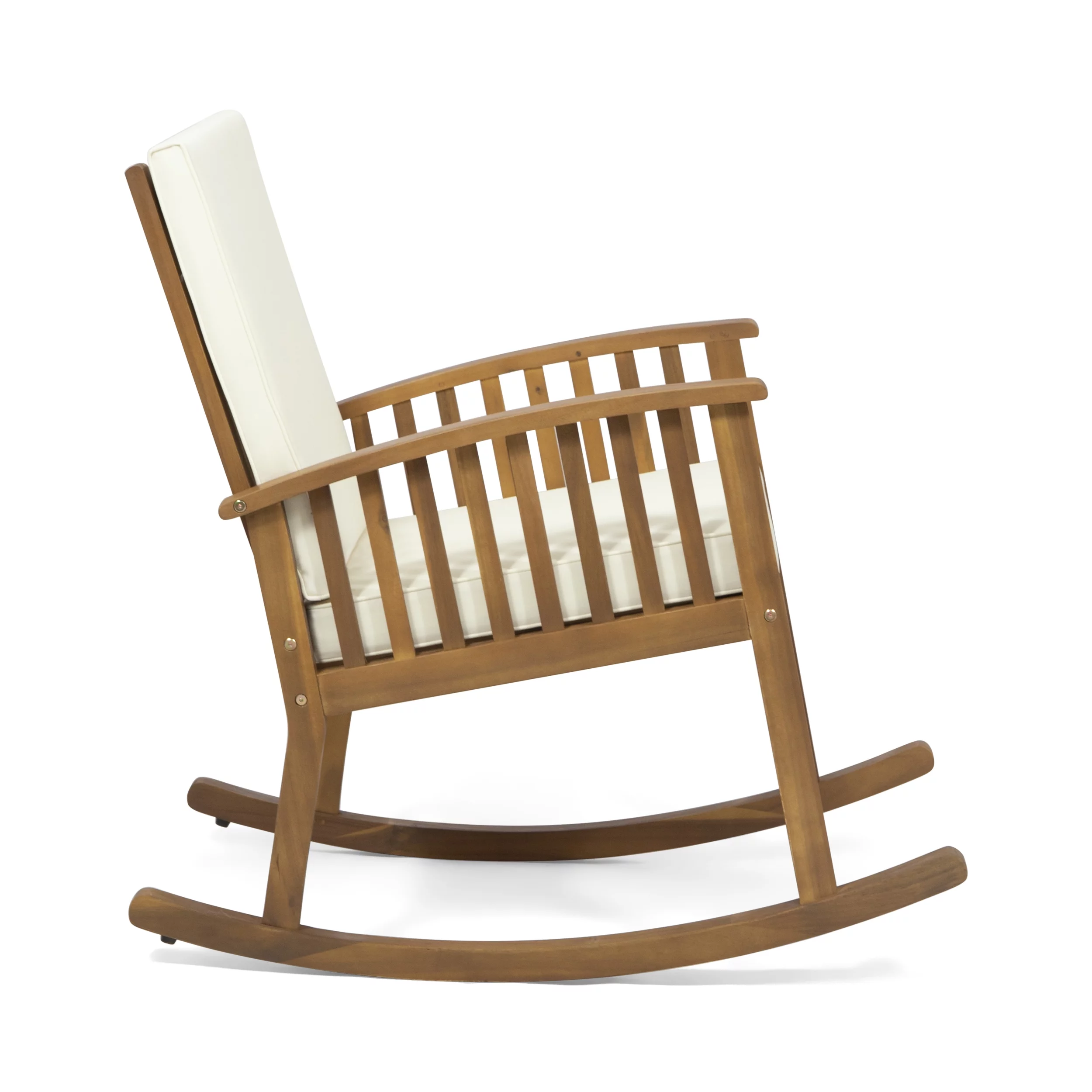 Homiyad Acacia Wood Rocking Chair