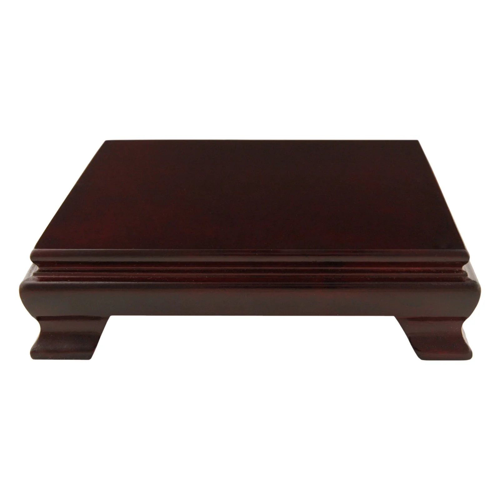 Oriental Furniture Rosewood Scroll Stand, rosewood color, 3 inches