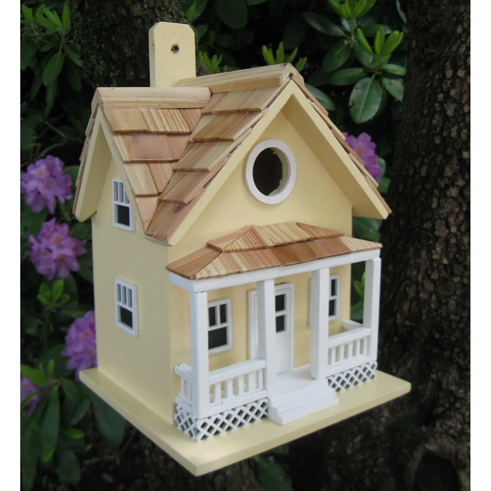 Home Bazaar Beachside Cottage Bird House, Yellow