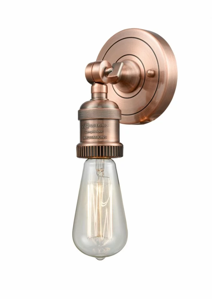 Innovations 202ADA-AC-LED Bare Bulb 1 Light  ADA Compiant Sconce part of the Franklin Restoration Collection, Antique Copper