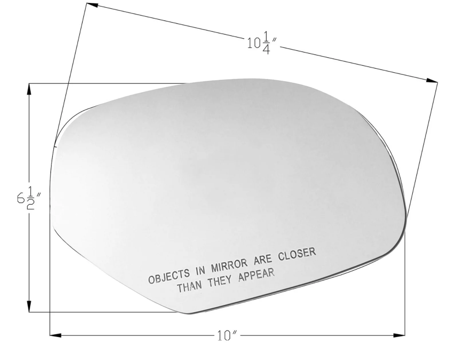 APA Replacement for Exterior Rear View Mirror Glass Non-Heated with Adhesive Pads for 2007 - 2014 SILVERADO SIERRA YUKON TAHOE SUBURBAN ESCALADE Passenger Right Side  GM1323790