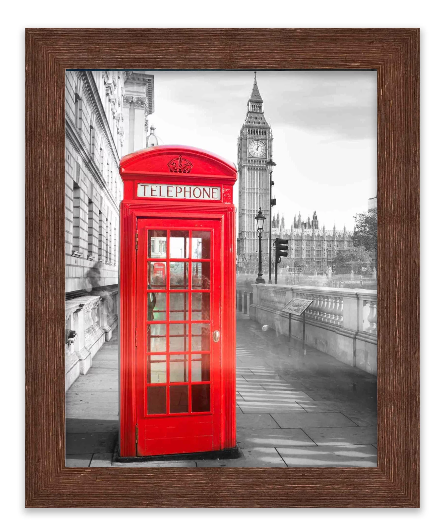 14x18 Frame Brown Barnwood Picture Frame - Modern Photo Frame Includes UV Acrylic Shatter Guard