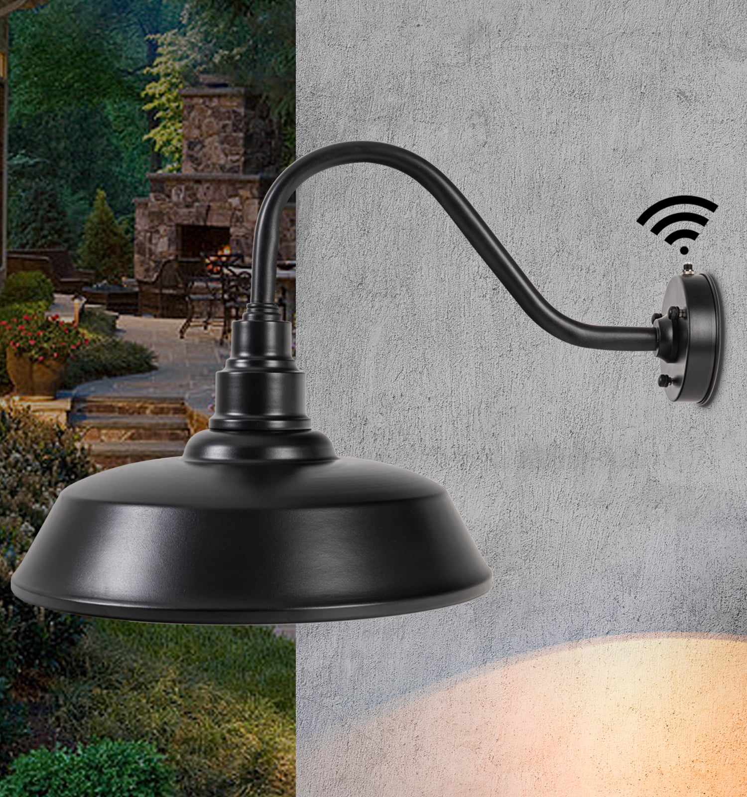 Gooseneck Barn Lights Outdoor - Dusk to Dawn,17