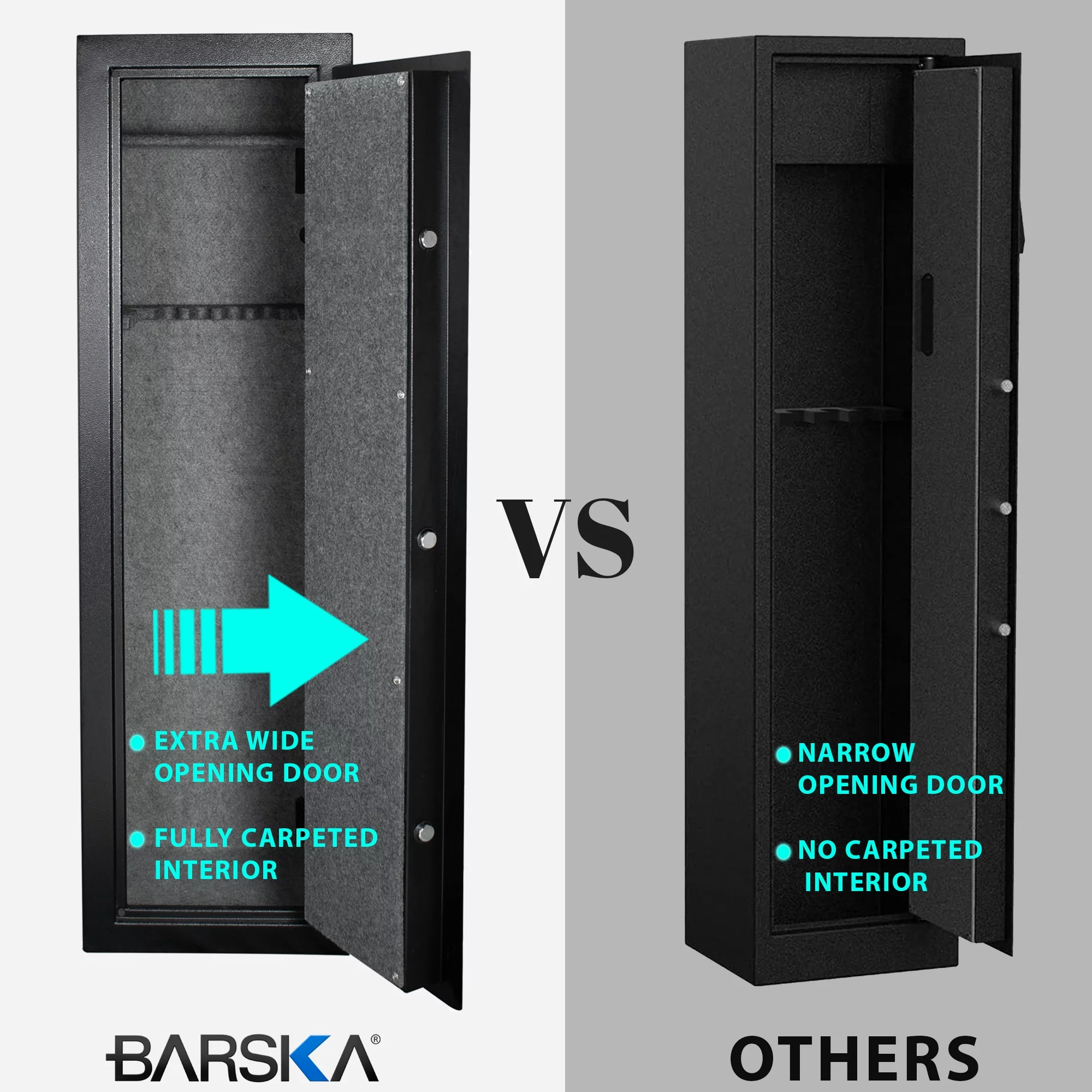 Barska Quick Security Biometric Keypad Rifle Gun Safe AX13646