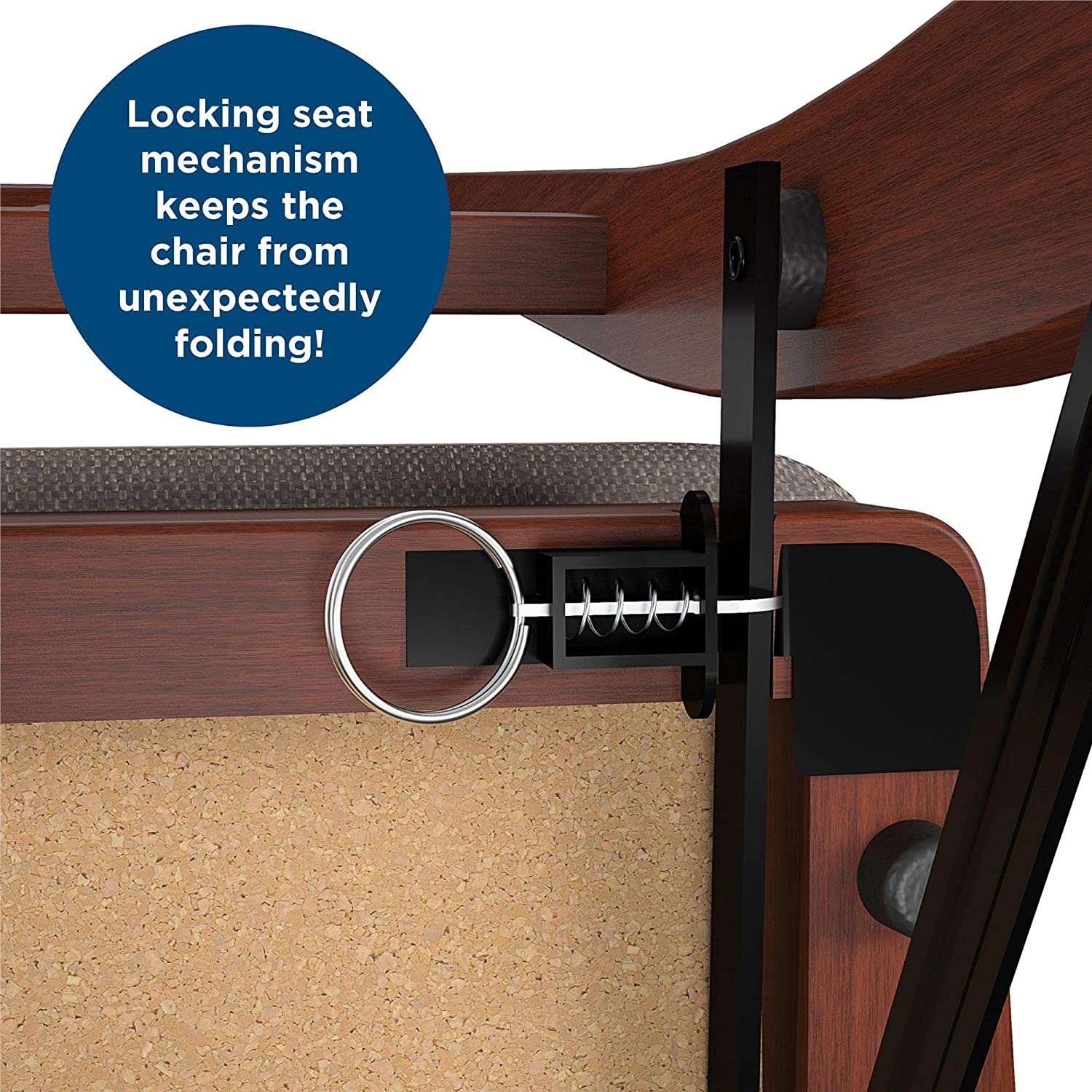 YANPO Contoured Back Wood Folding Chair, 2-Pack, Walnut