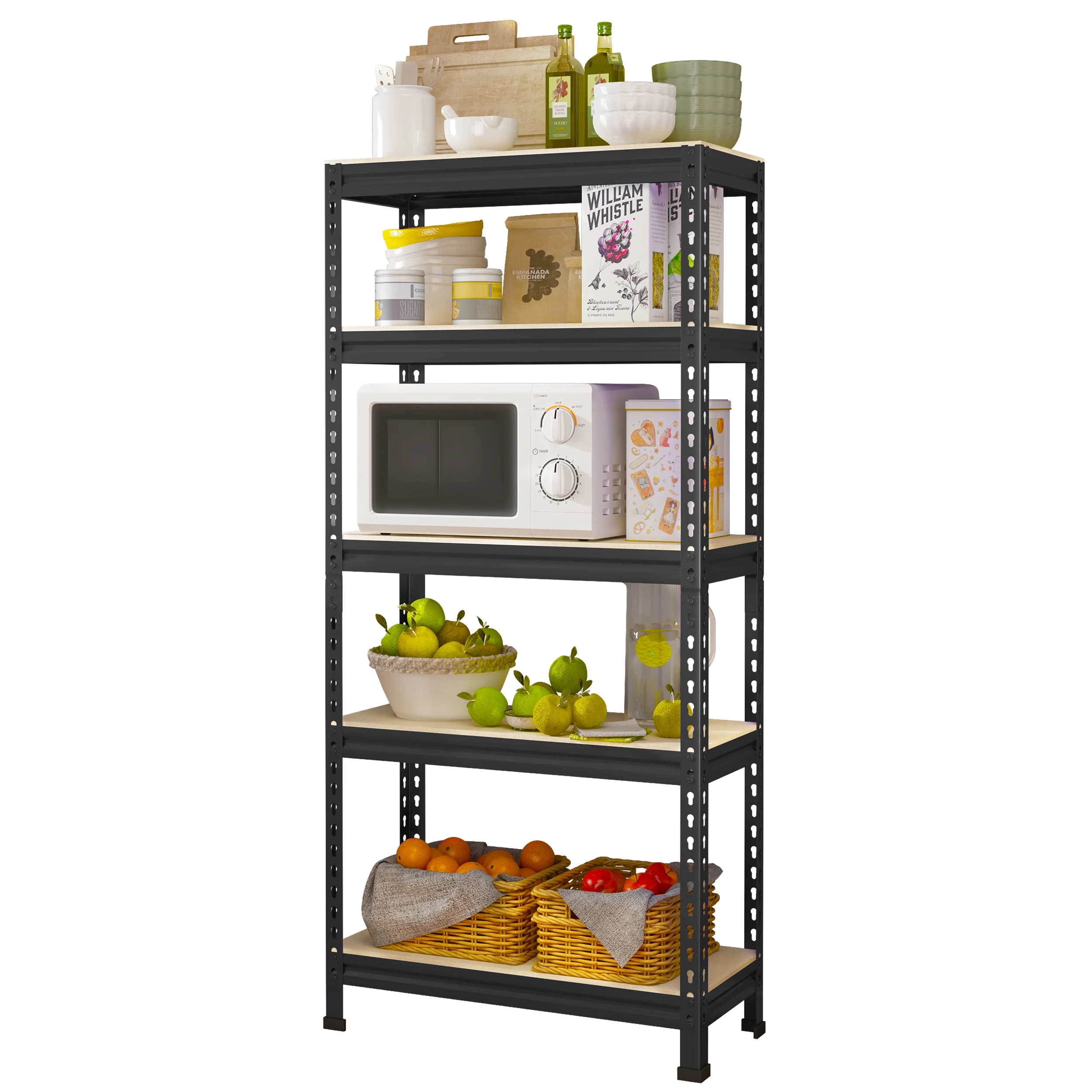 TrumanPick Storage Shelves 5 Tire Metal Storage Shelving, Heavy Duty Garage Shelf, 28