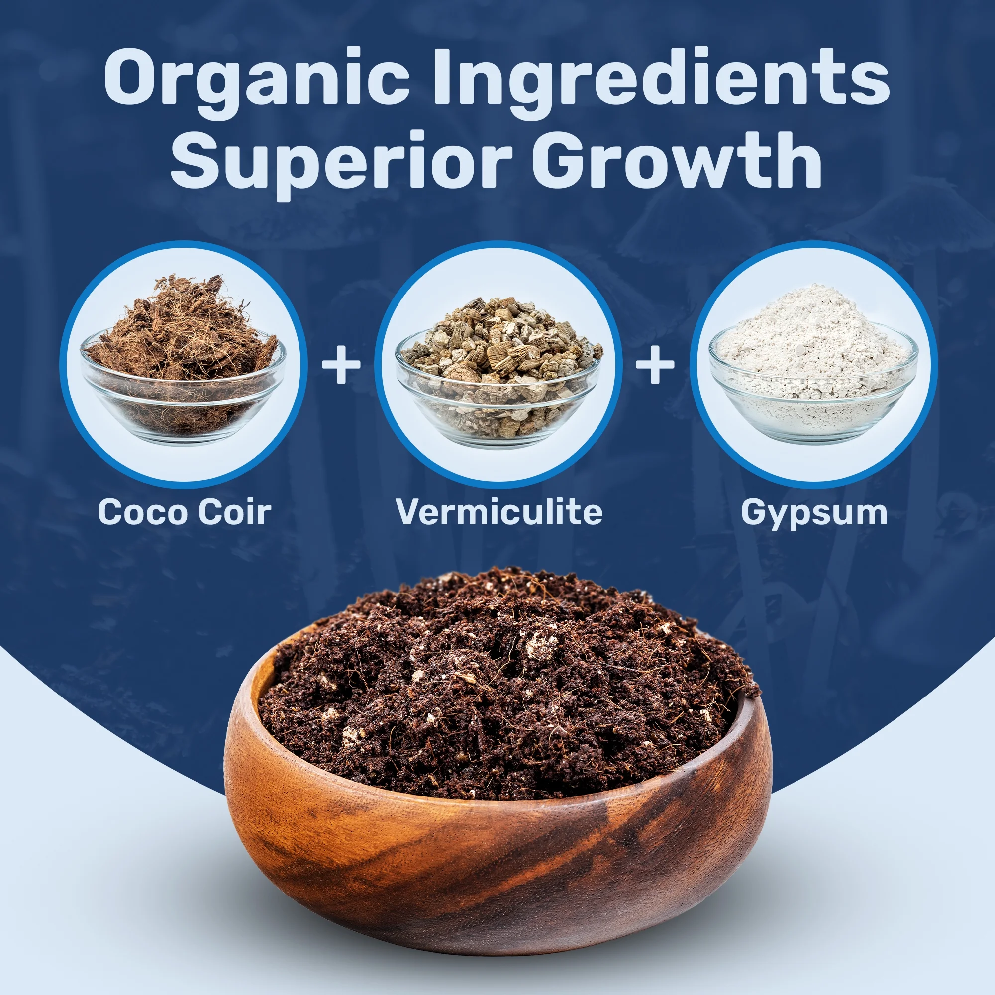 Surfin' Spores Premium Plant-Based Mushroom Substrate - 5 lbs Expert Mycologist Blend of Coco Coir, Vermiculite & Gypsum, Pasteurized & Odor-Free, Long Shelf-Life, Ideal for Monotub Cultivation