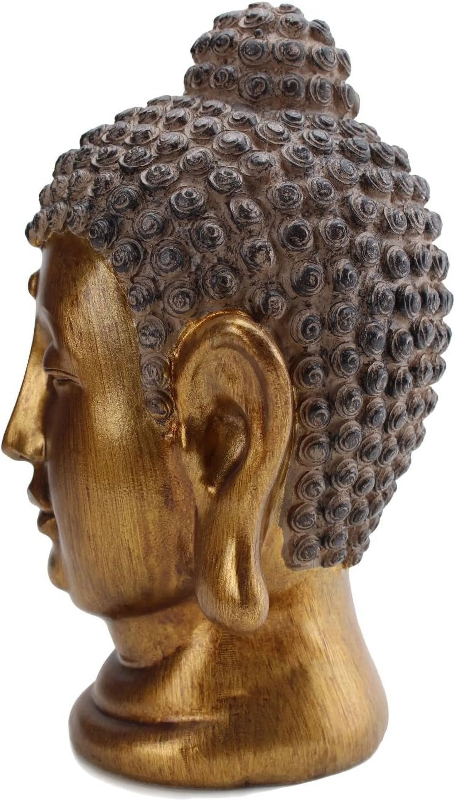 Smiling Meditating Buddha Shakyamuni Head Statue 8