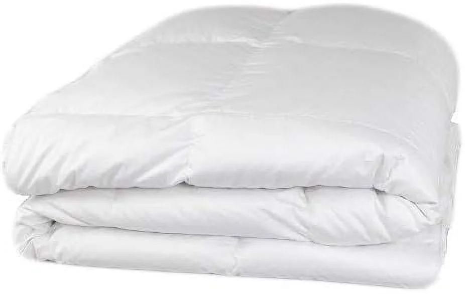 Organic Goose Down Alternative Comforter, Eco-Friendly, Non-Toxic White (Queen, Light Fill)
