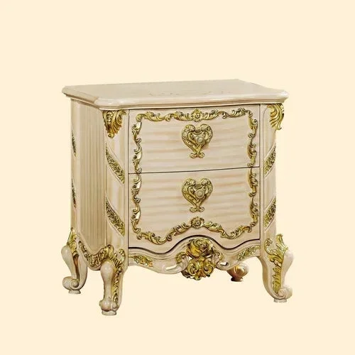 Custom European villa double bed solid wood 1.8m carved princess  leather wedding French court furniture