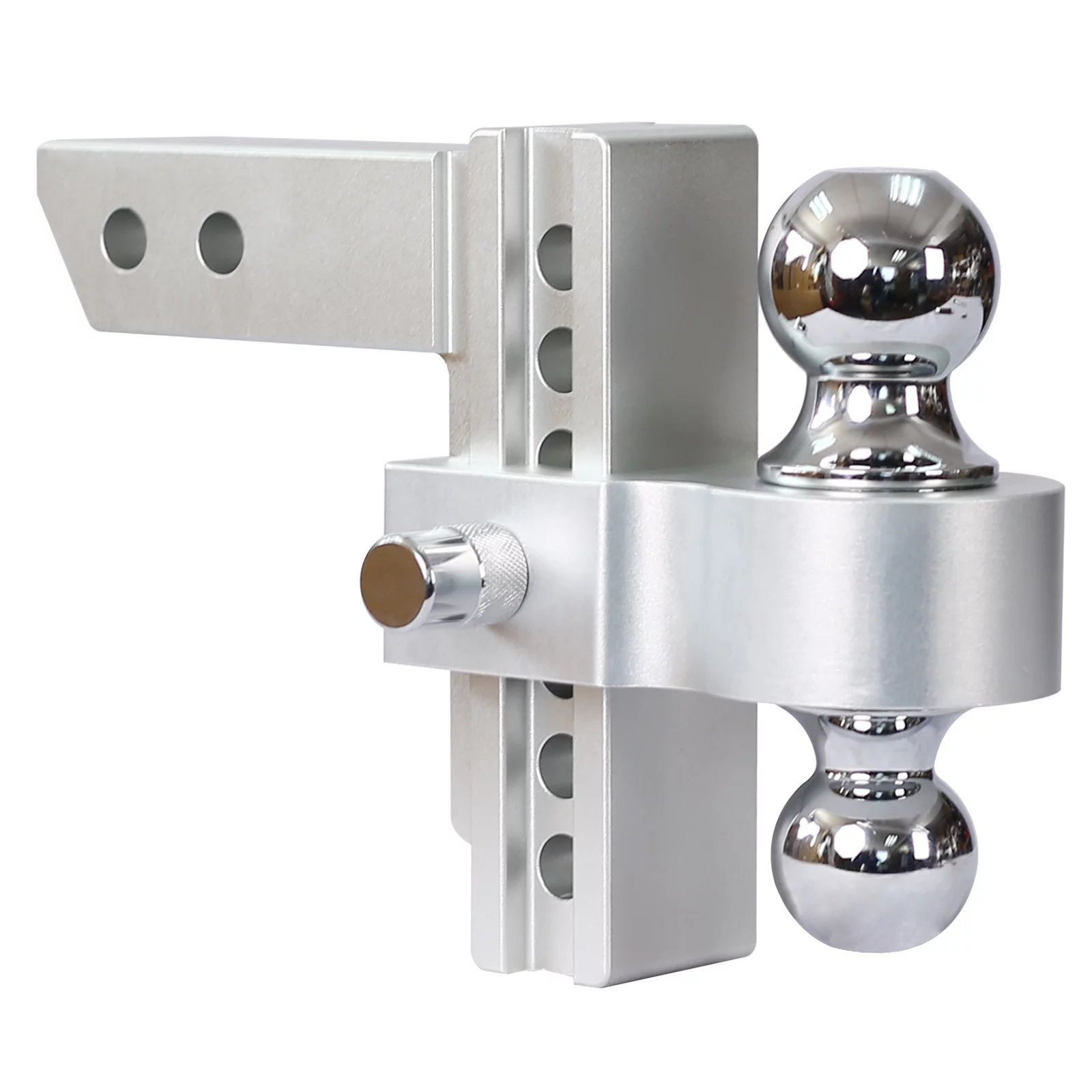 Mefine Adjustable Trailer Receiver Drop Hitch Ball Mount Fits,2inch receiver,6 inch adjustable,2’’ and 2 5/16’’ Dual Balls , 14,500lbs