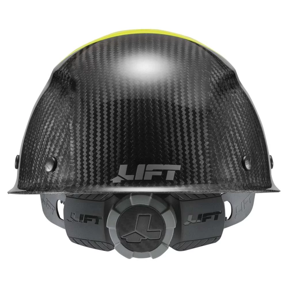 Lift Safety DAX Carbon Fiber Cap Brim 50-50 (Yellow/Black)