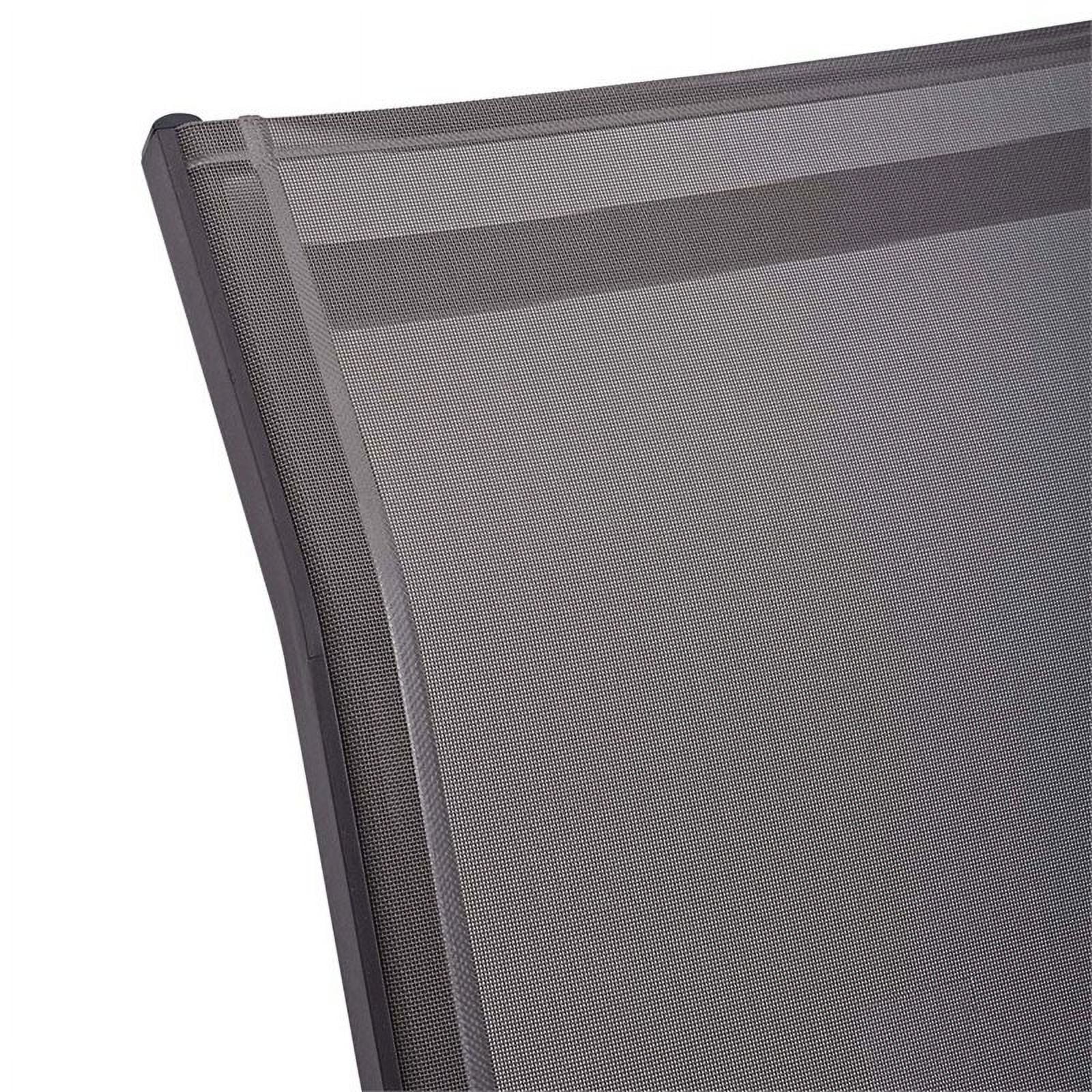 Afuera Living Modern Mesh Sling Patio Rocker in Black Finish