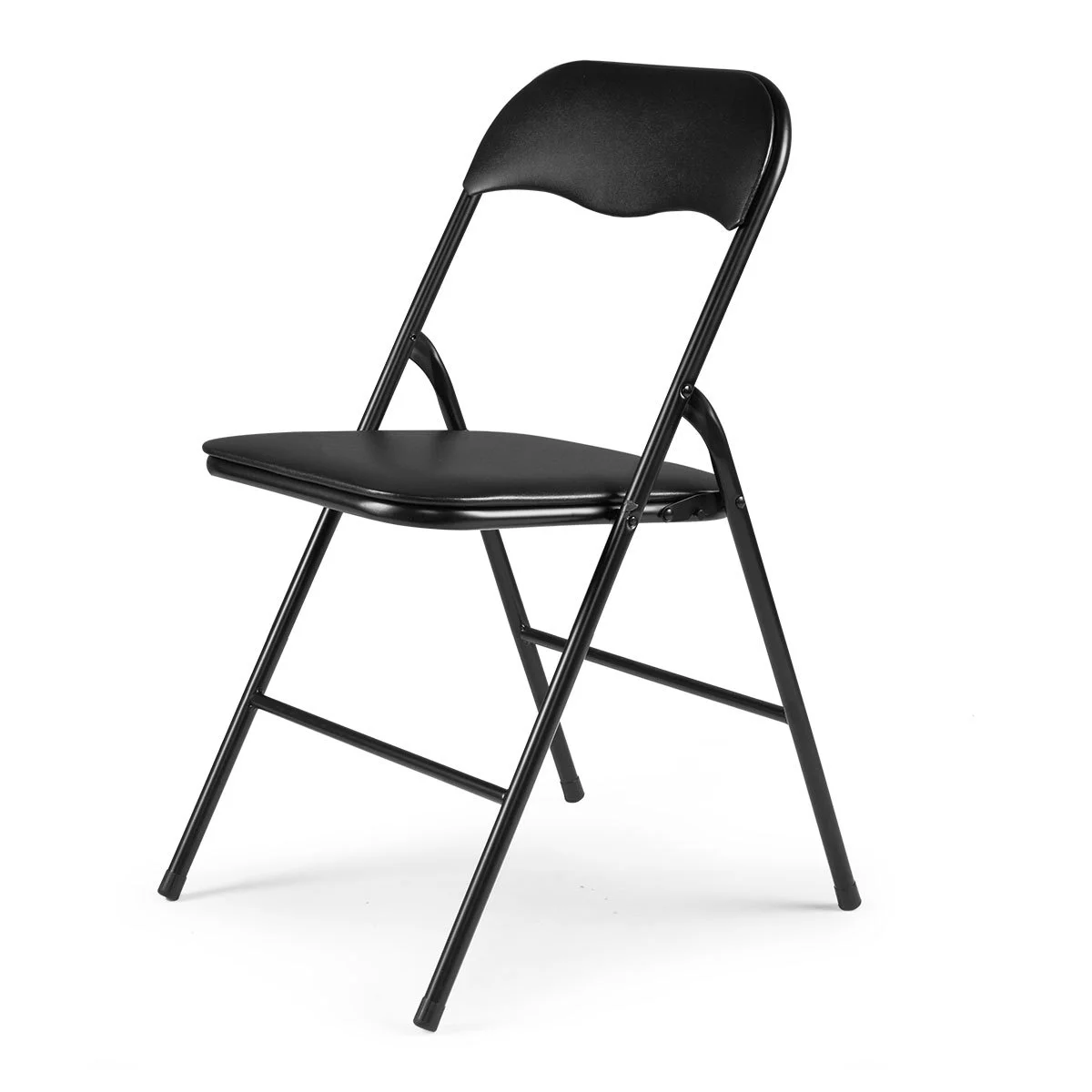 Plastic Folding Chair  Party Chairs 6 Pack  Stackable Indoor Outdoor Chair 300 lbs Capacity  for Wedding Backyard Events Meeting House Festivals Dinner  Black
