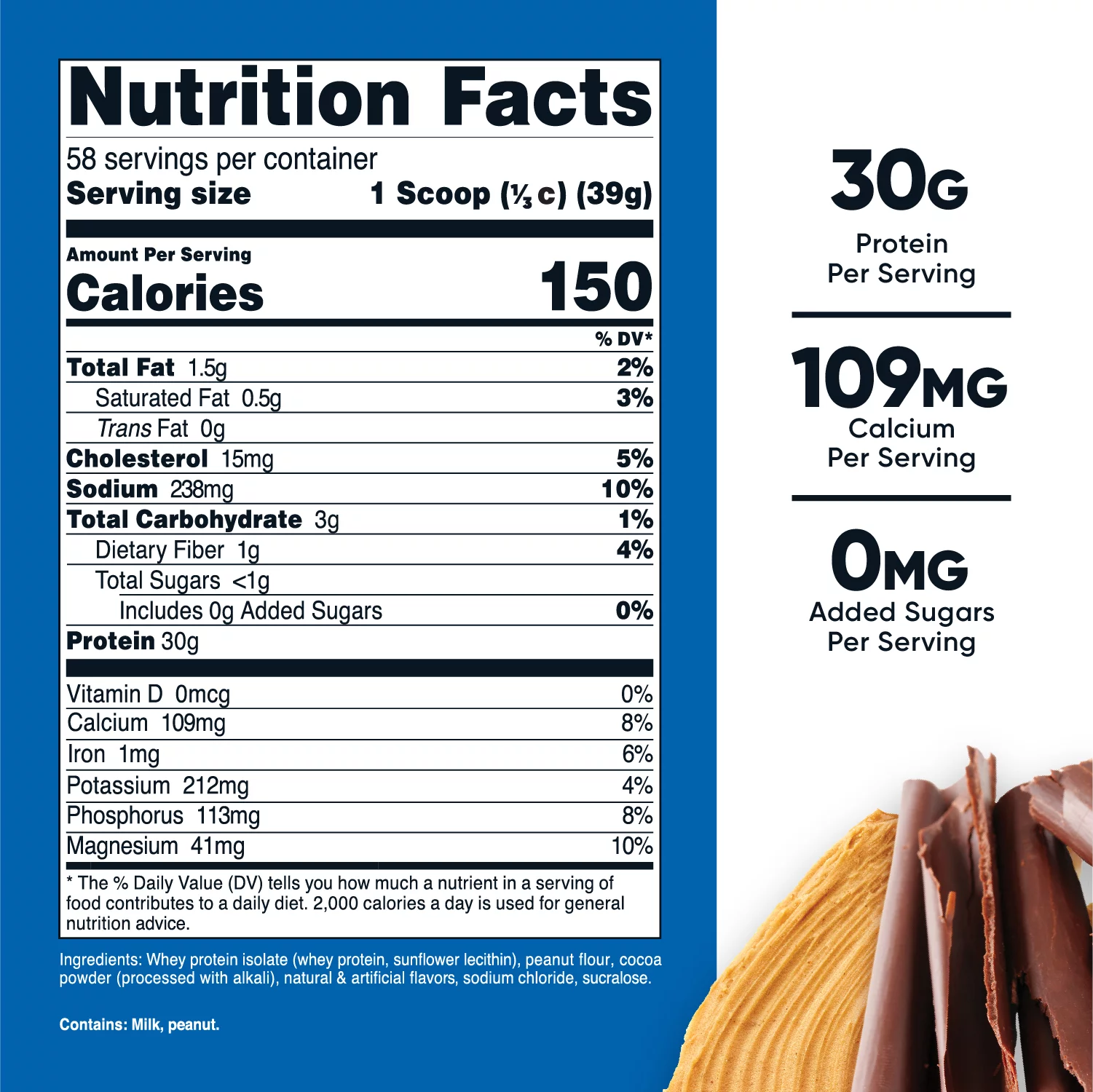 Nutricost Whey Protein Isolate (Chocolate Peanut Butter, 5 Pound) Protein Powder