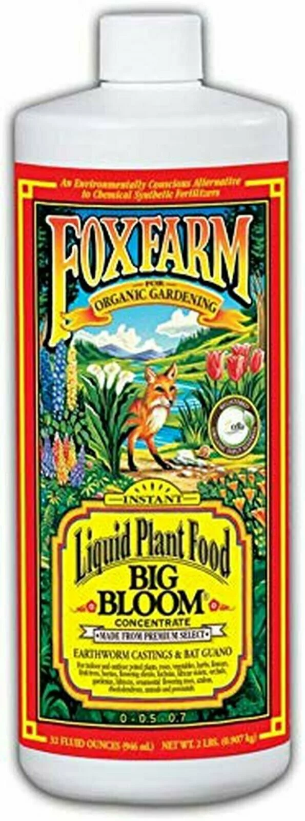 FoxFarm FX14002 Big Bloom Liquid Concentrate, 1 Quart(.1-Pack)