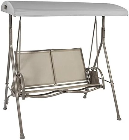 Replacement Canopy Top Cover For Garden Treasures SS-909E-1 Swing - Riplock 350 - Slate Gray