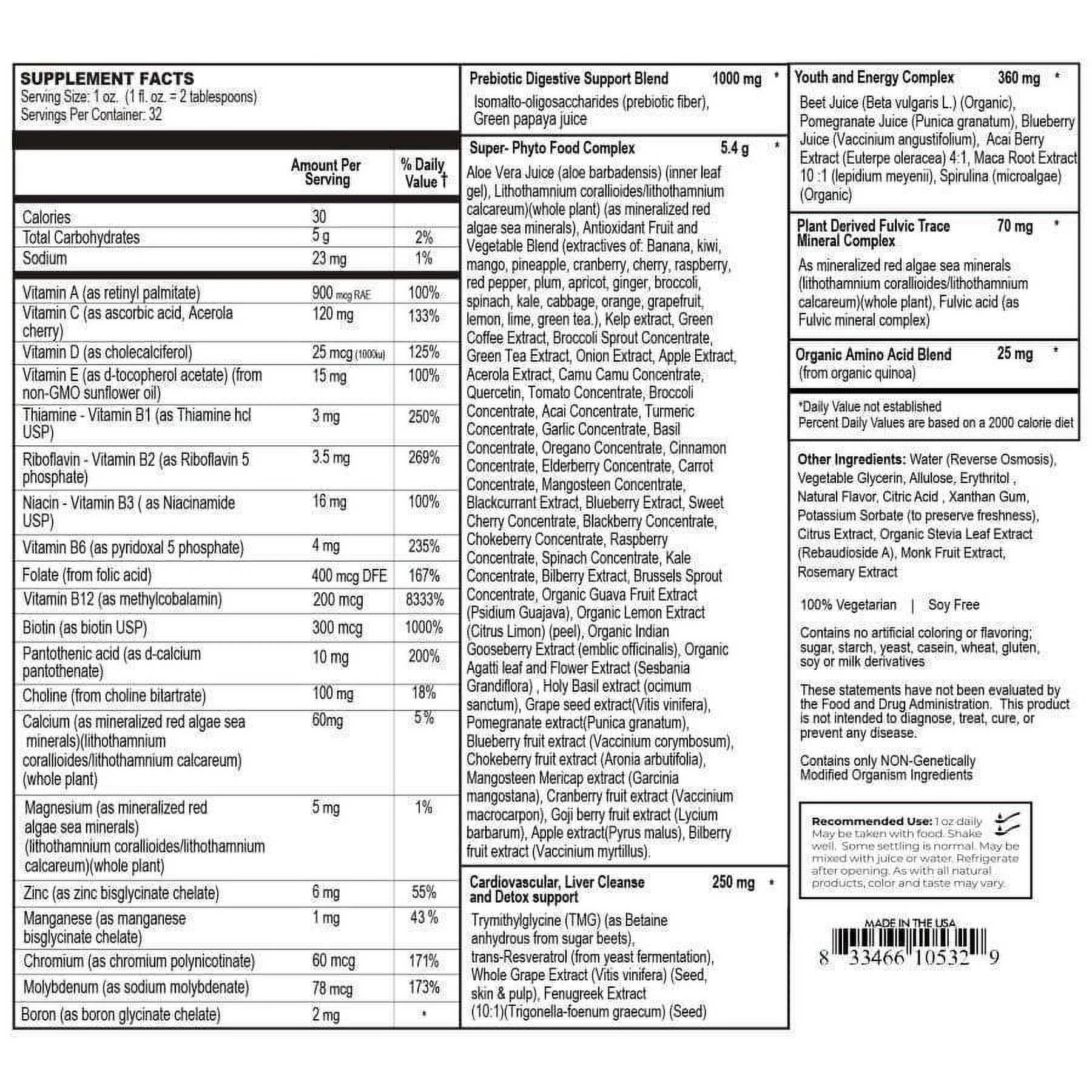 Liquid Advanced Multivitamin (Cherry-Berry Flavor) by BariatricPal Size: 3-Pack