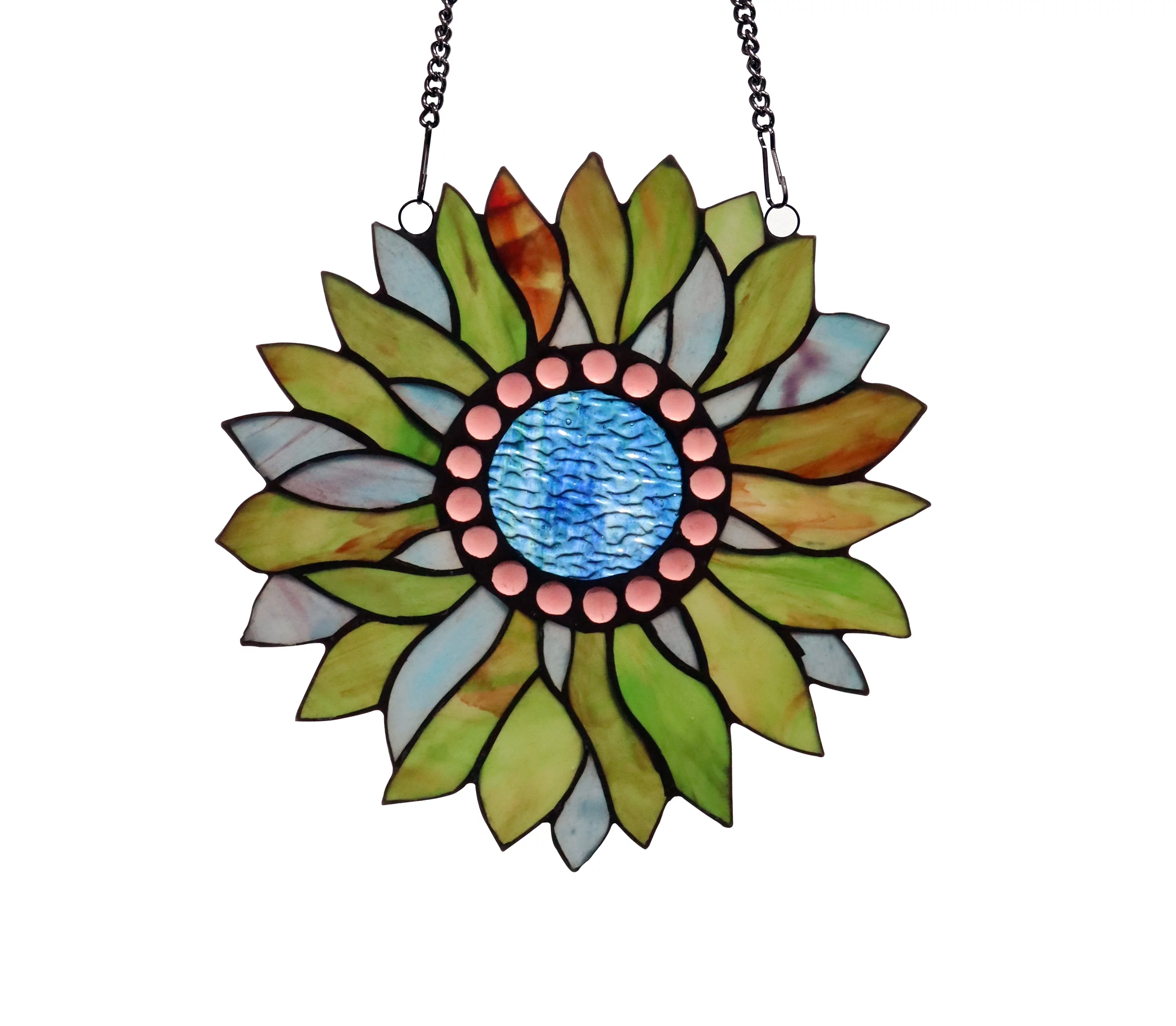 Radiance Goods Tiffany-Style Floral Stained Glass Window Panel 11