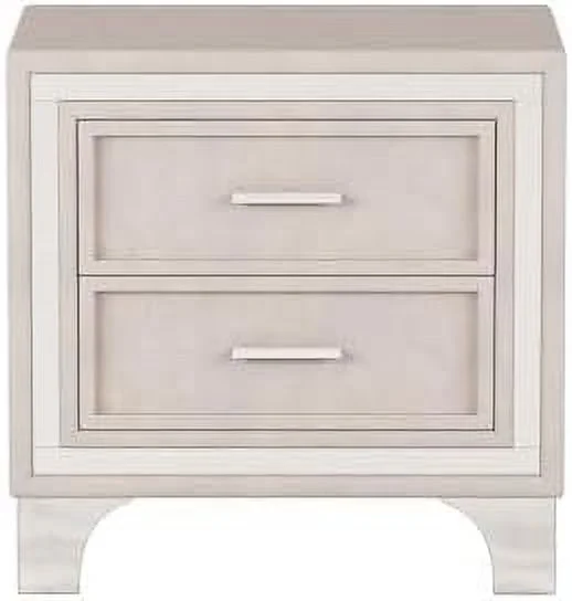 CKPFVY Velvet Nightstand with 2 Drawers  Modern Upholstered Nightstand with   Bedside Table End Table with Metal Legs for Bedroom  Living Room  Easy Assembly  Grey