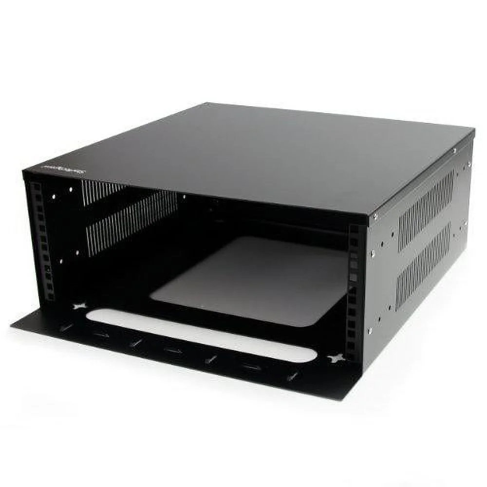 startech.com 4u vertical wall-mount server rack enclosure - 18.9in deep - 2 post - 61lb - 19in low profile steel network equipment cabinet (rk419walvo)