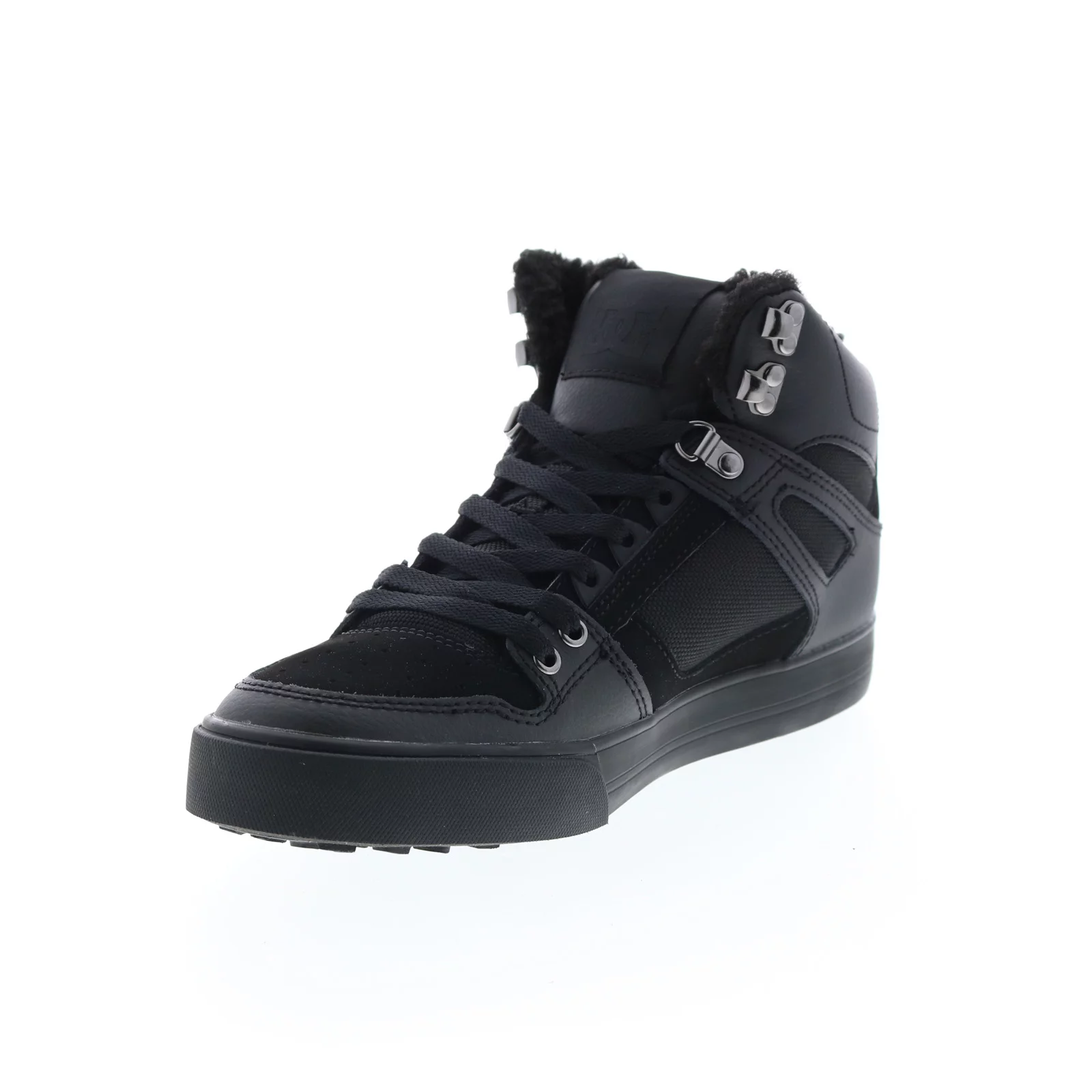 DC Men's Pure High-Top Winter Shoes - Black/Black/Black - 8